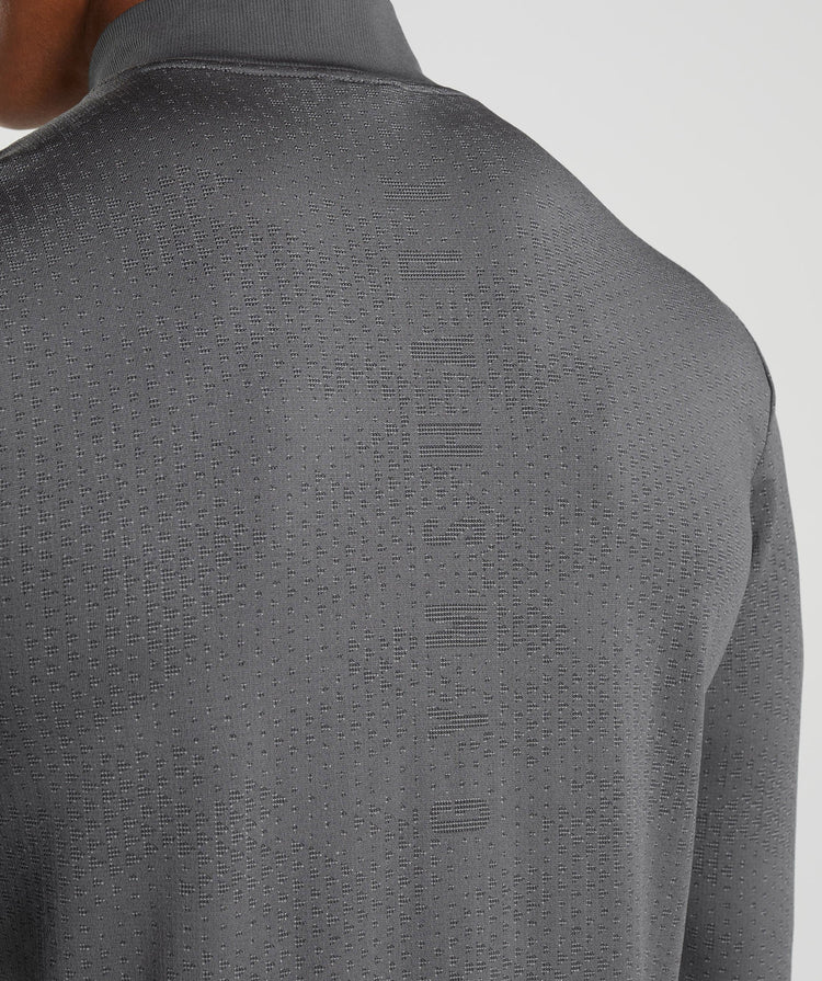 Gymshark Sport Seamless 1/4 Zip - Silhouette Grey/Black | Gymshark