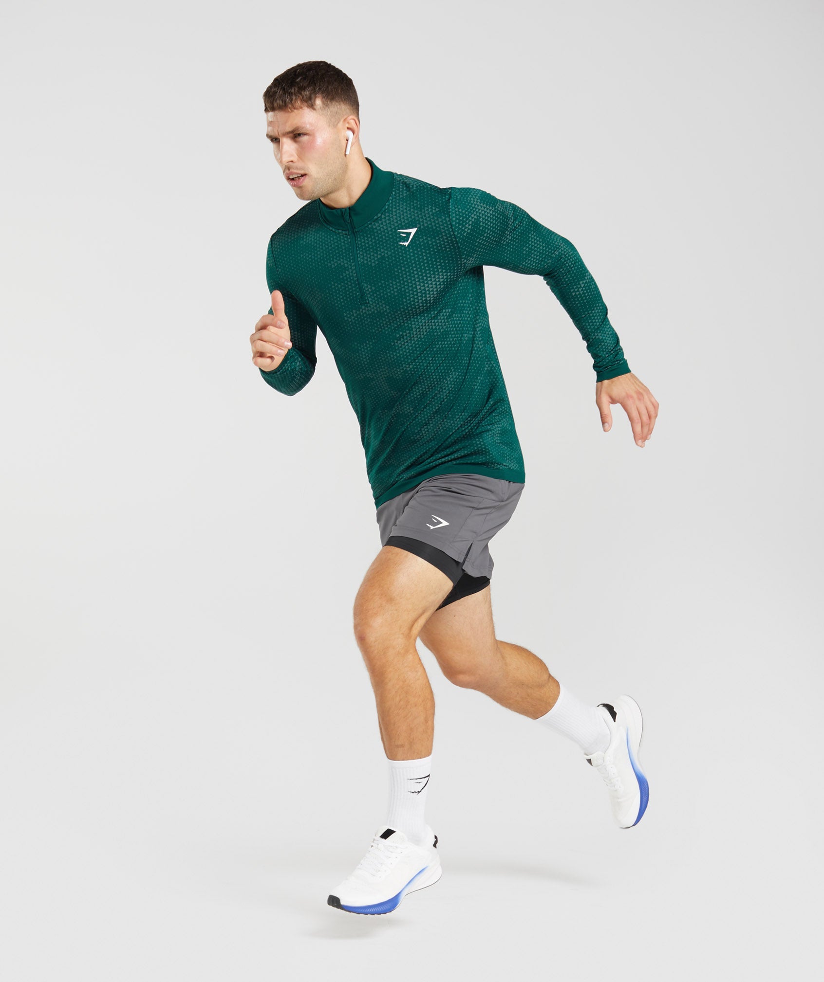 Gymshark Sport 1/4 Zip - Woodland Green