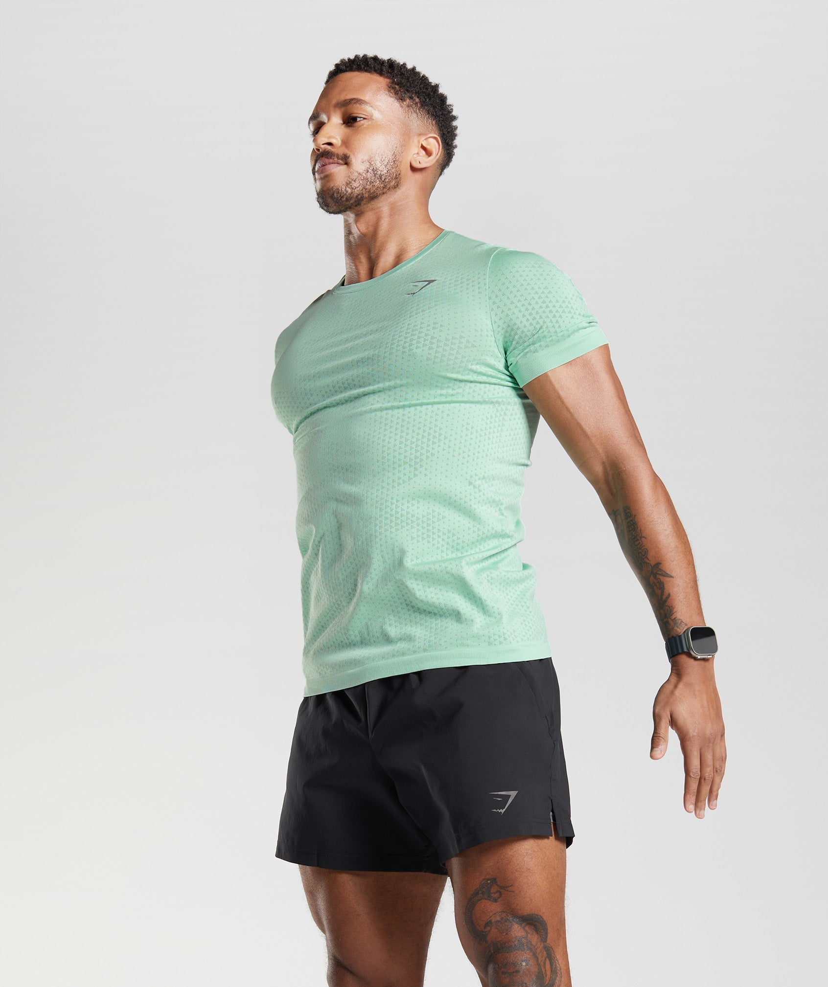 Sport Seamless T-Shirt in Pastel Green/Willow Green - view 4
