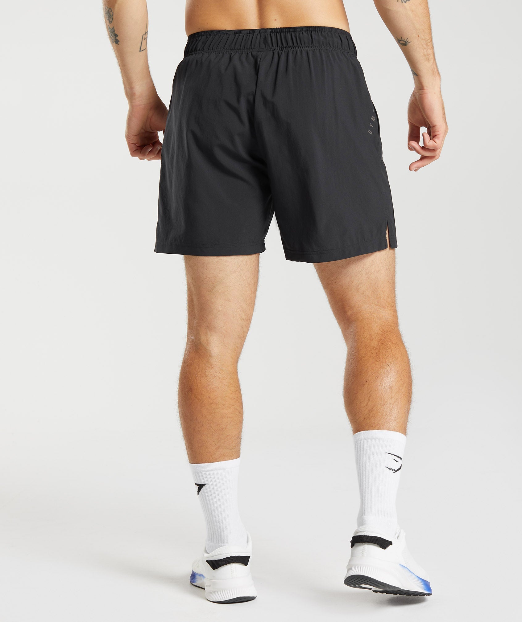 adidas Mens 3 Stripe Shorts with Zipper Pockets (Grey Six/Black