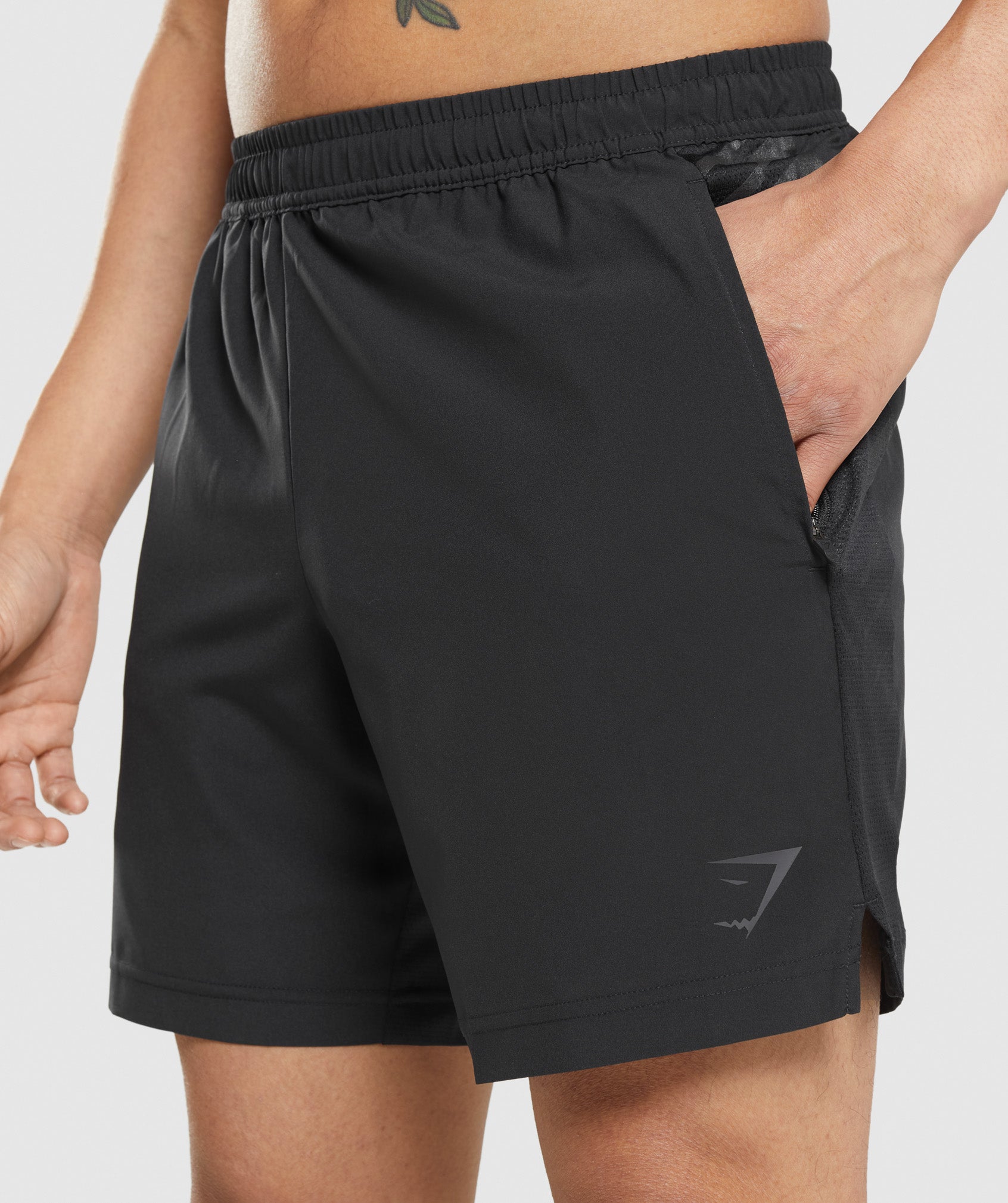 Sport Stripe 7" Shorts in Black - view 6