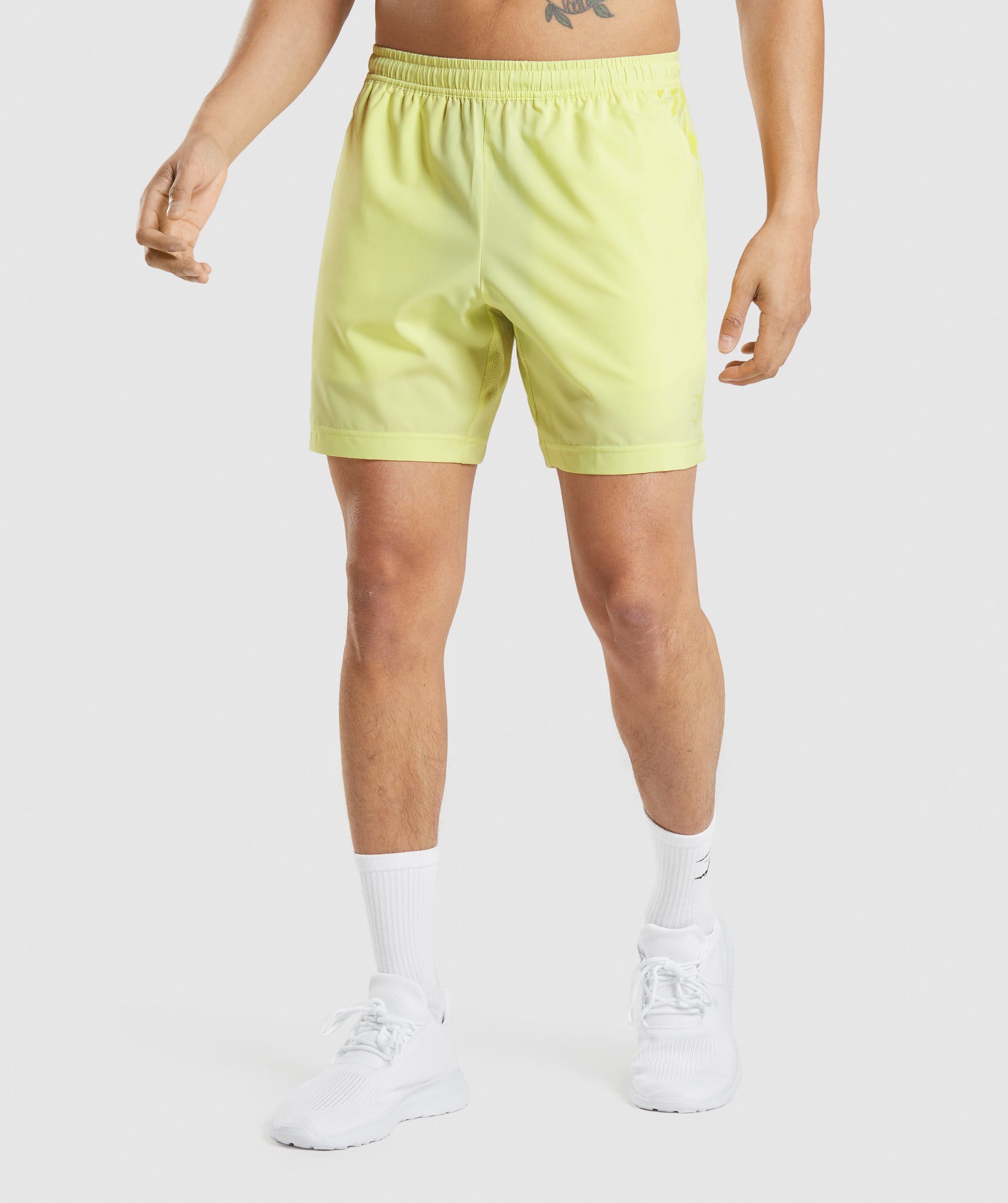 Sport Stripe 7" Short in Firefly Green