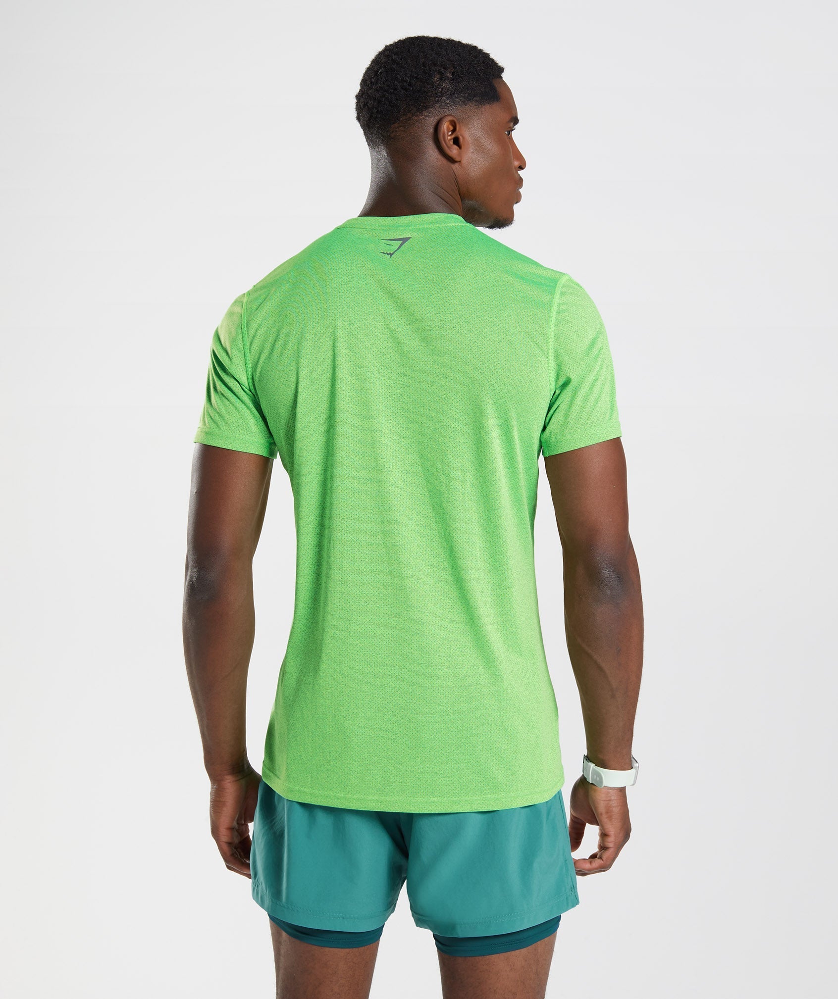 Sport T-Shirt in Fluo Lime/Black Marl - view 2