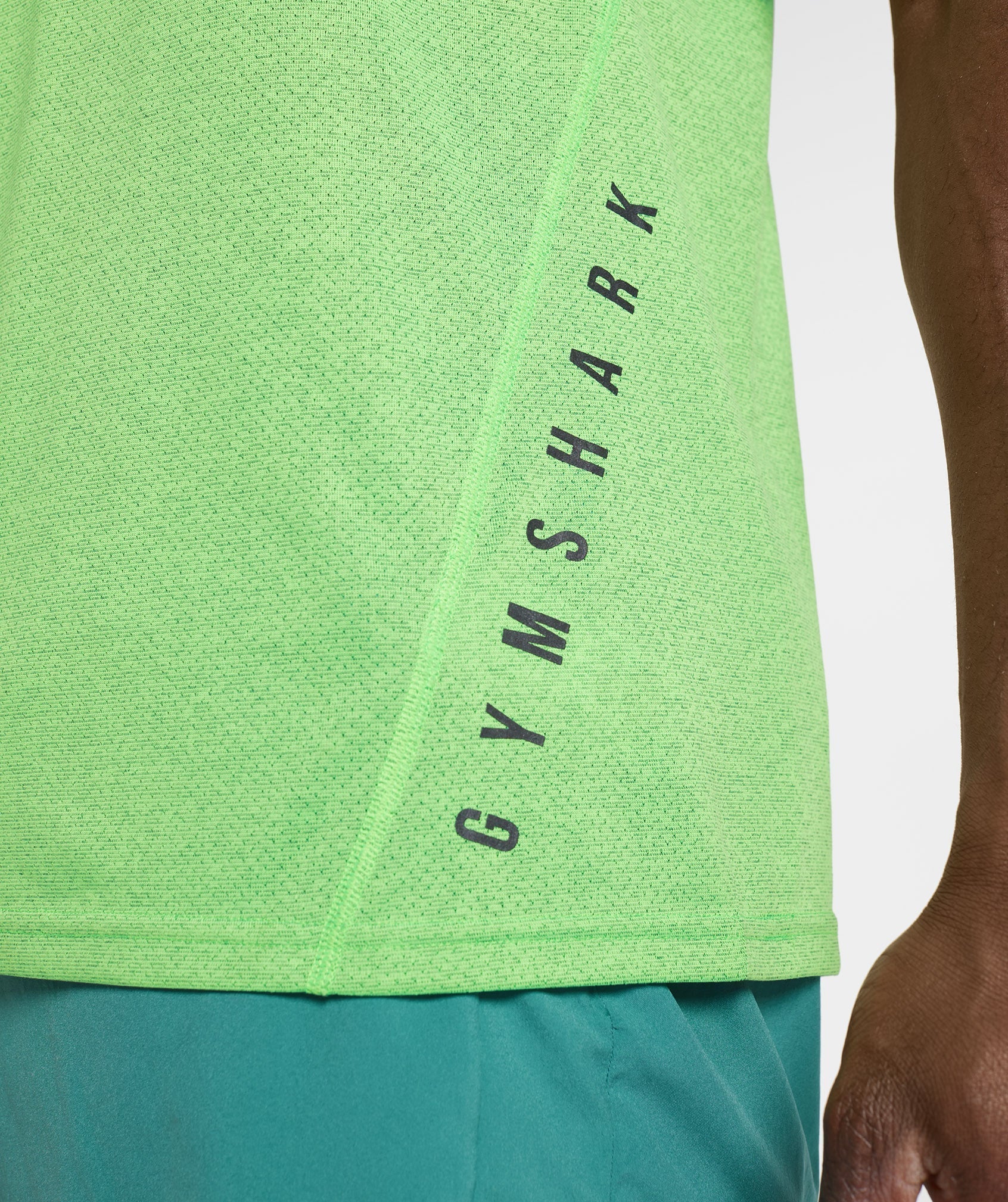 Sport T-Shirt in Fluo Lime/Black Marl - view 6