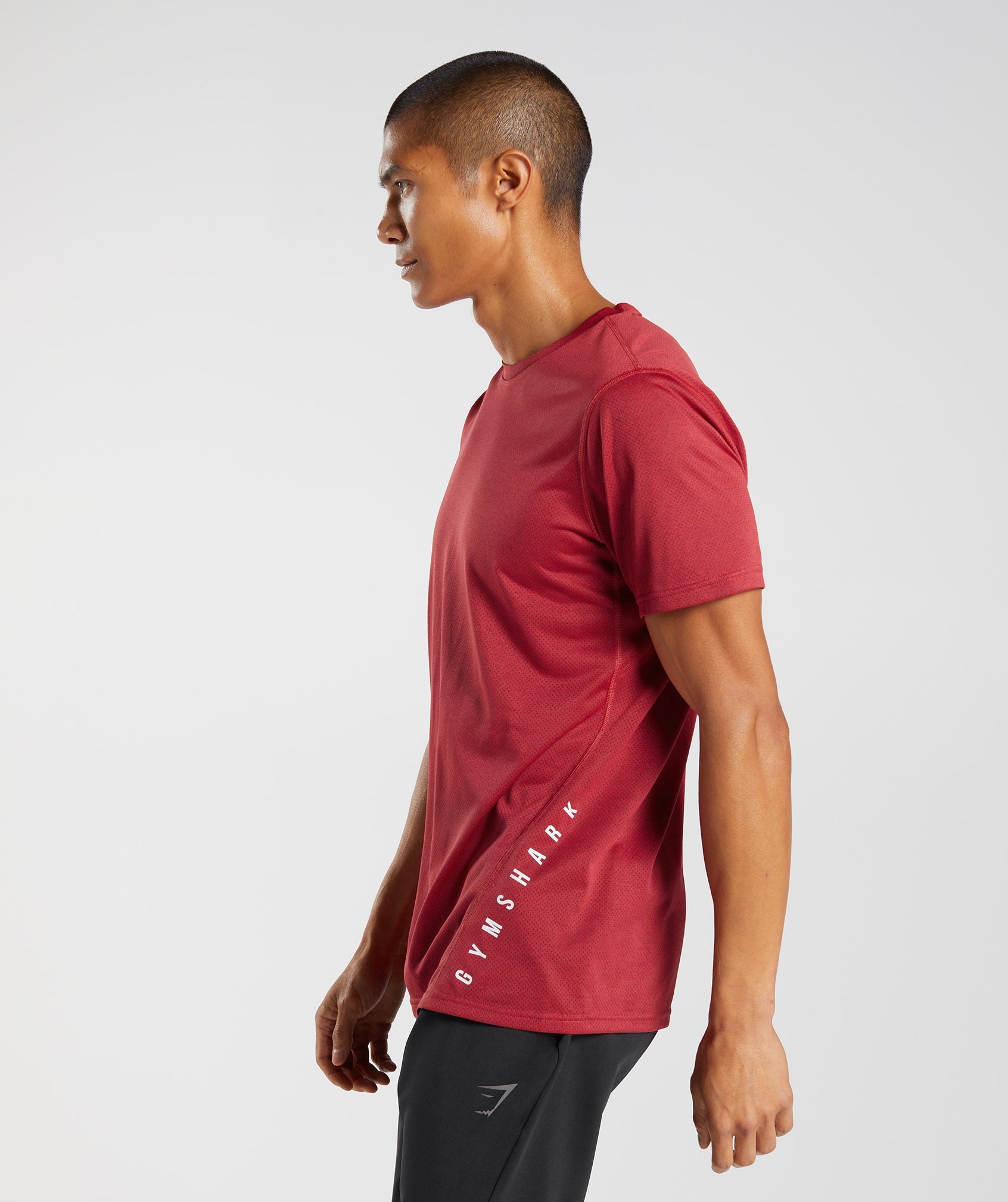 Sport T-Shirt in Salsa Red/Black Marl - view 3