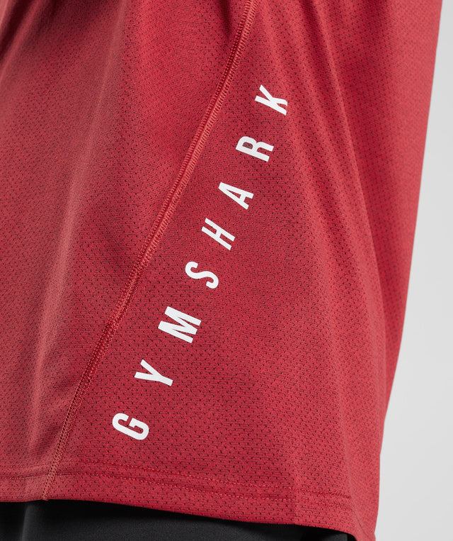 Gymshark Sport T-Shirt - Salsa Red/Black Marl | Gymshark