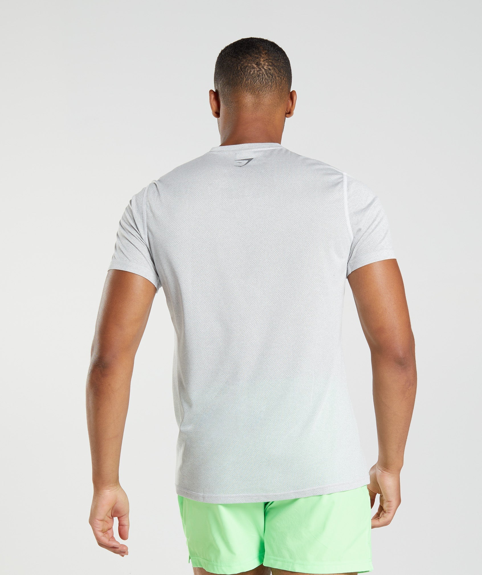 Sport T-Shirt in White/Smokey Grey Marl - view 2