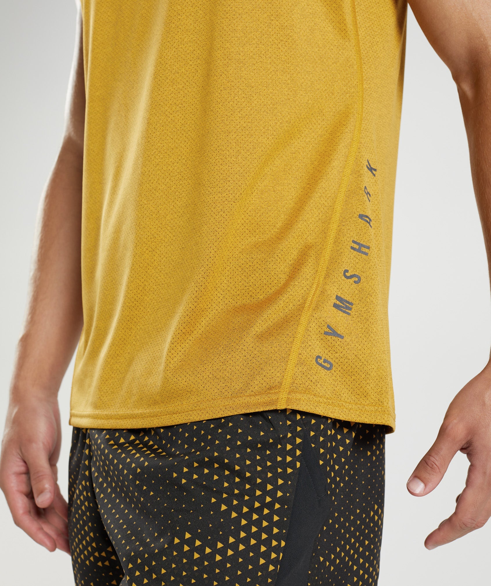 Sport Tank in Turmeric Yellow/Black Marl - view 6