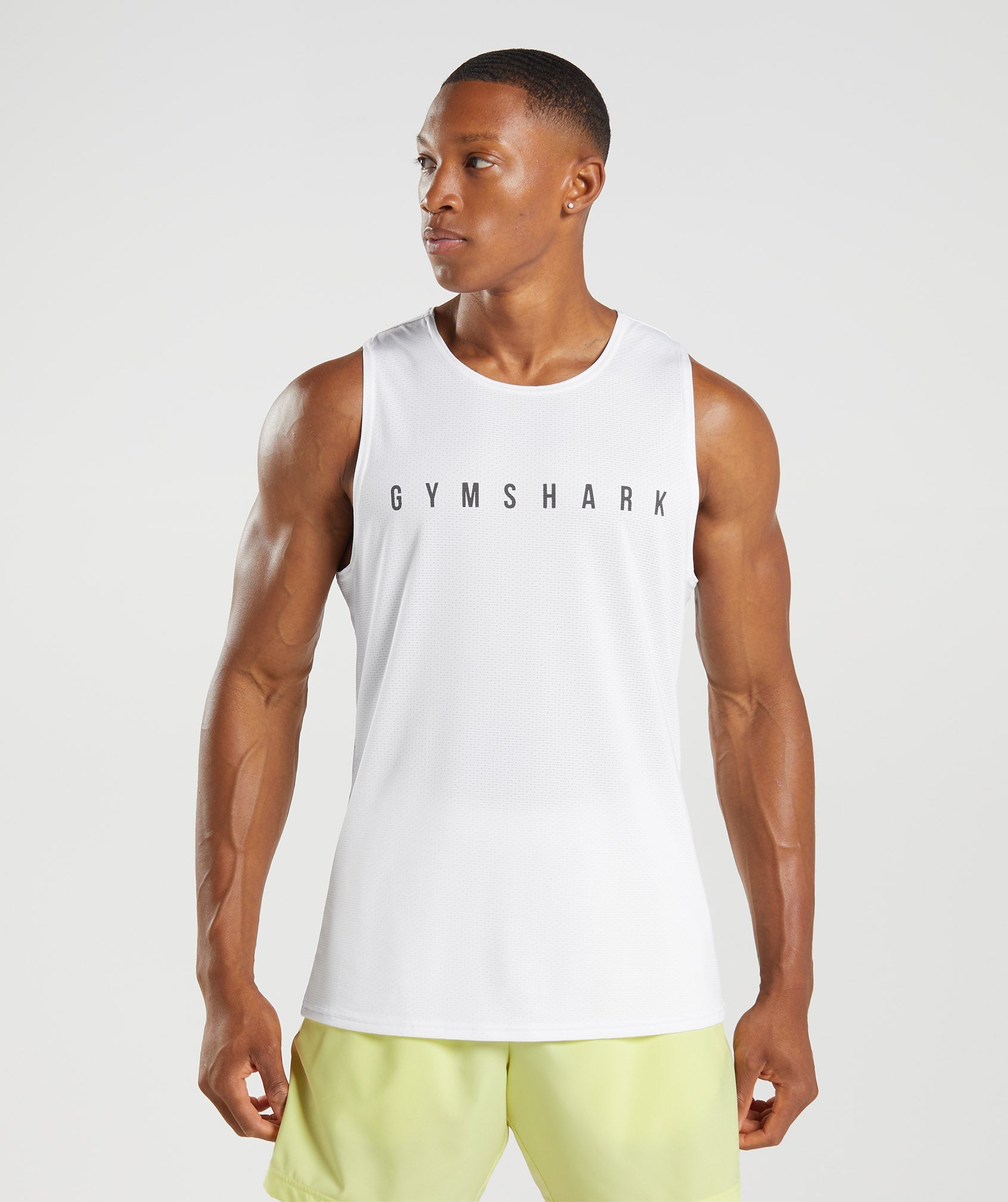 Sport Stripe Tank in White - view 1