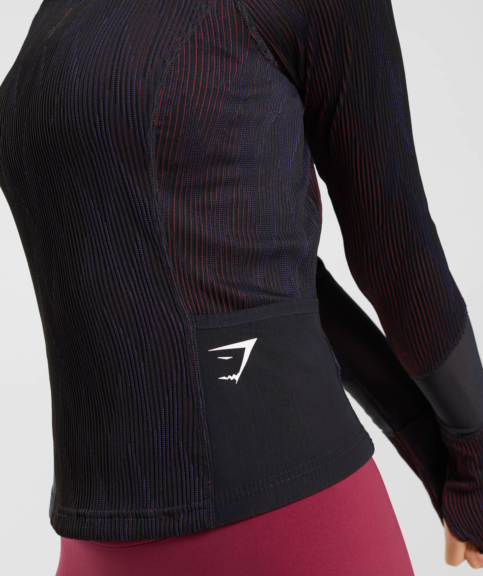 Sport 1/4 Zip in Black/Neptune Purple/Currant Pink - view 3