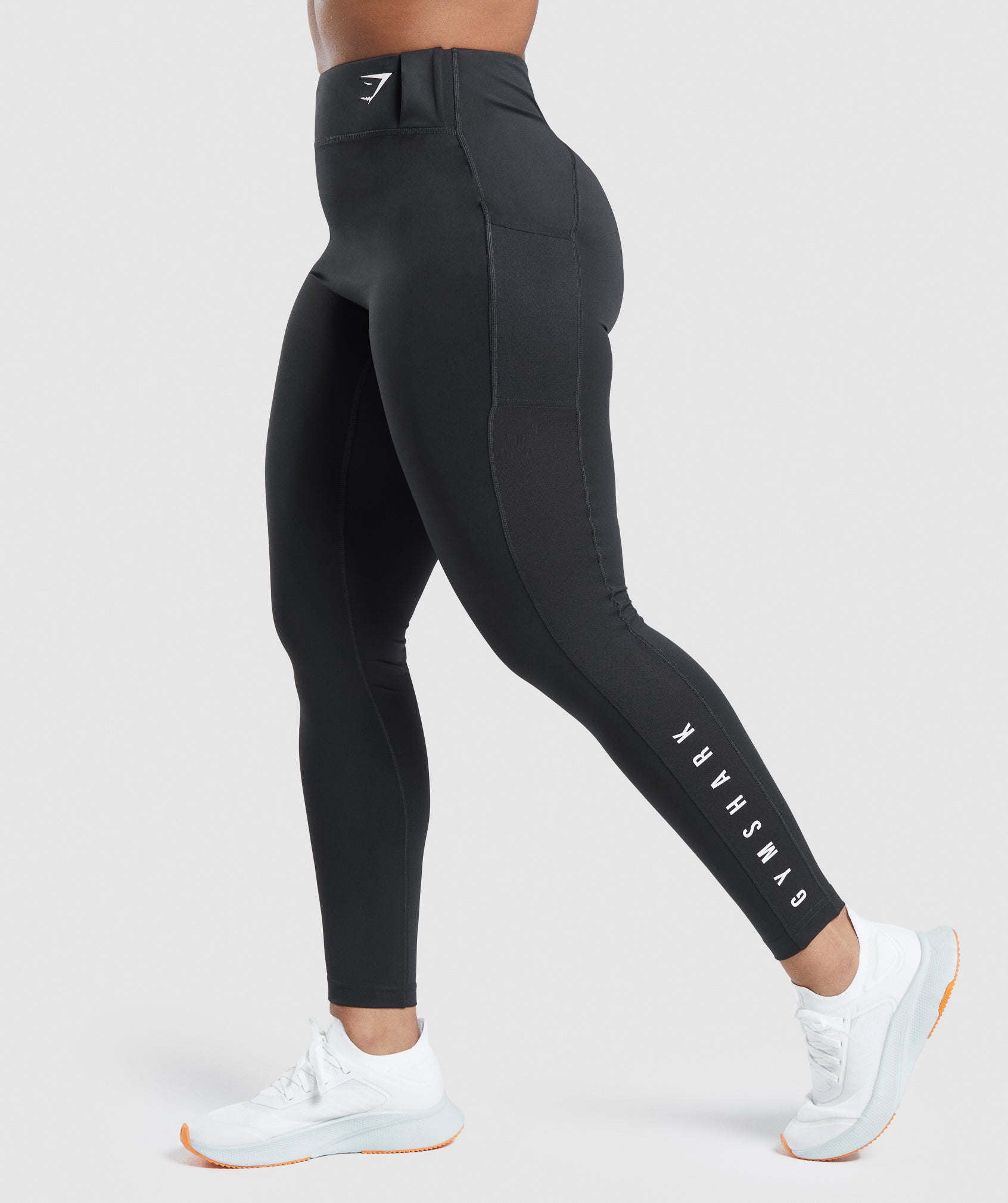 GYMSHARK GYM SHARK BLACK ATHLETIC LEGGINGS WOMENS SMALL S