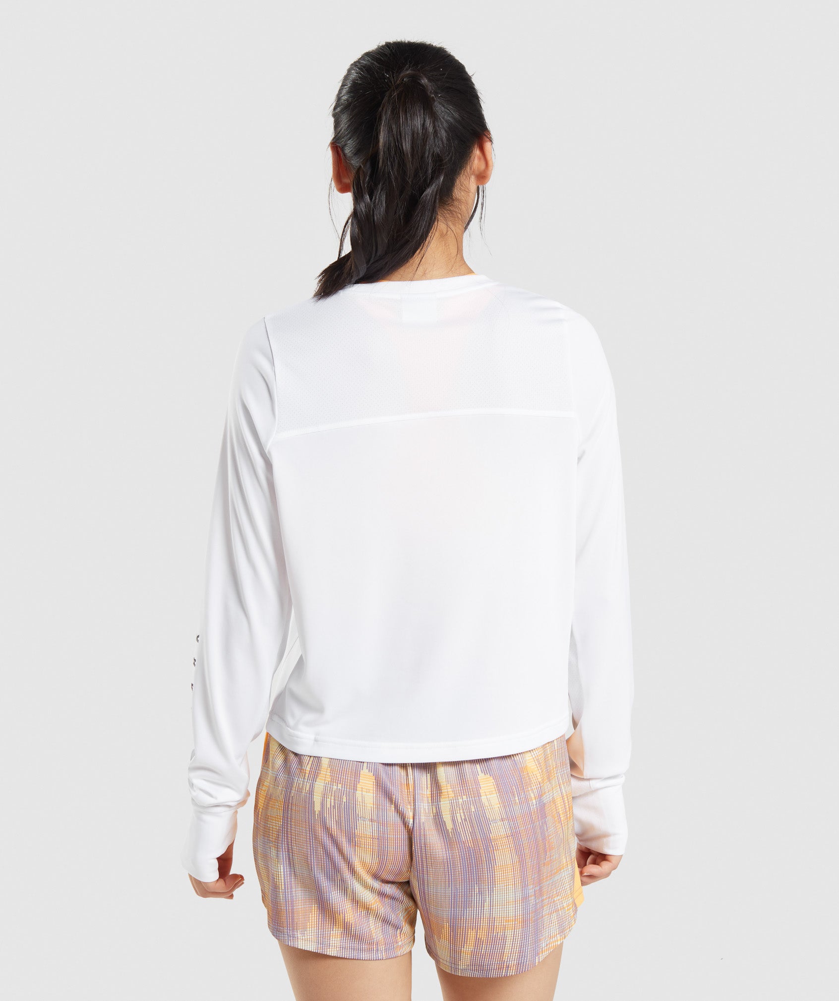 Sport Loose Long Sleeve T-Shirt in White - view 2