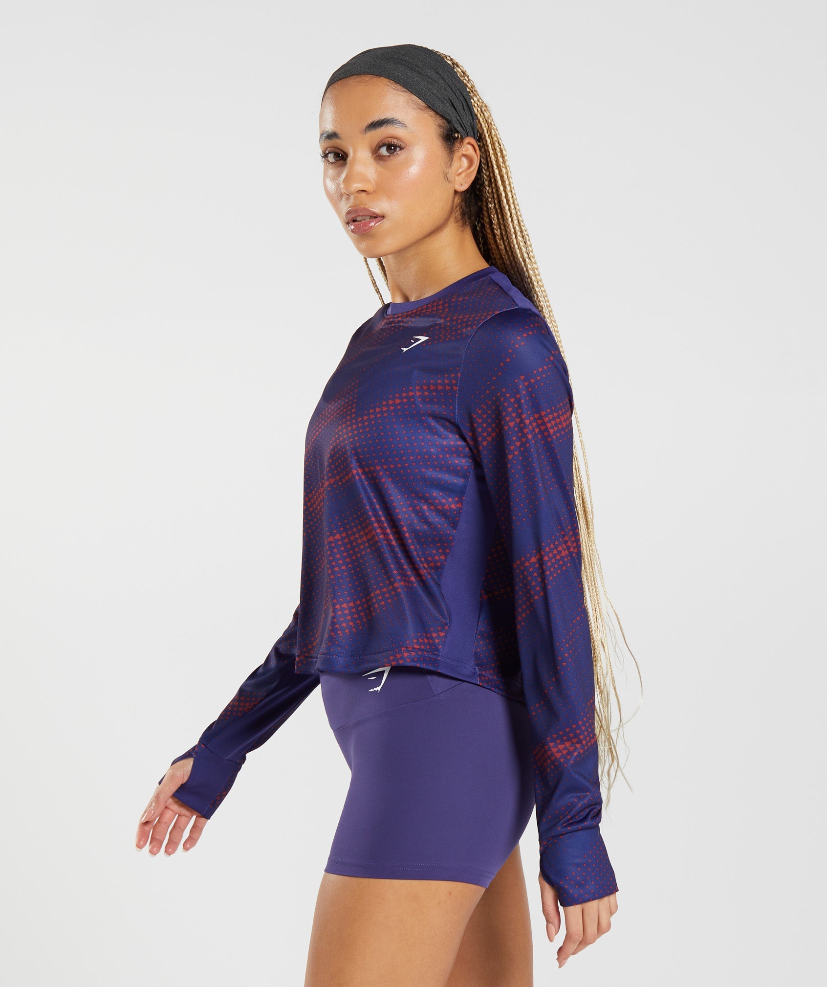 Gymshark Sport Running Leggings - Neptune Purple Print