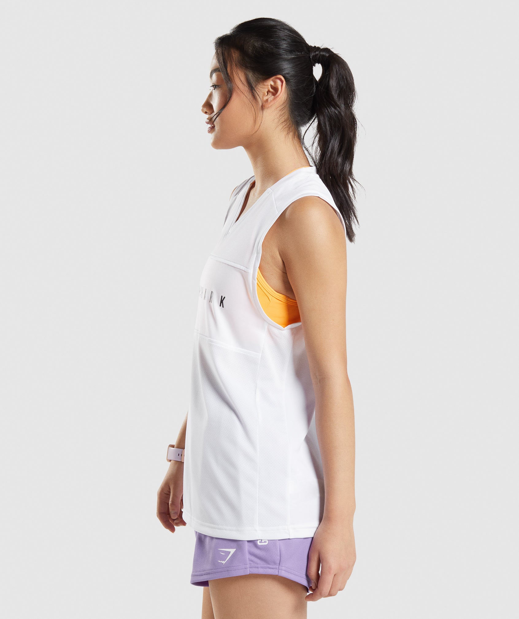 Sport Loose Tank in White - view 3