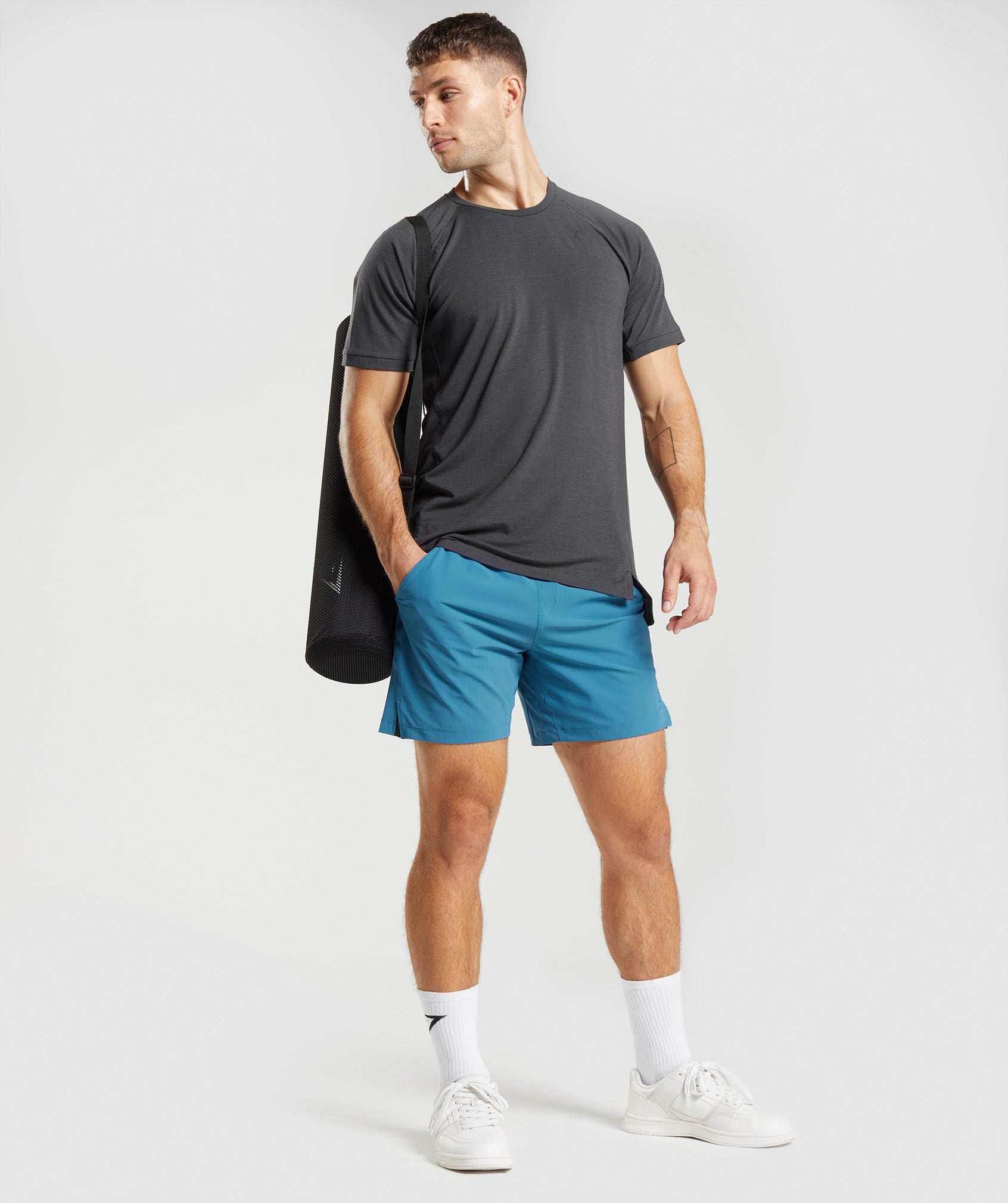 Gymshark Studio 6 Shorts - Light Grey