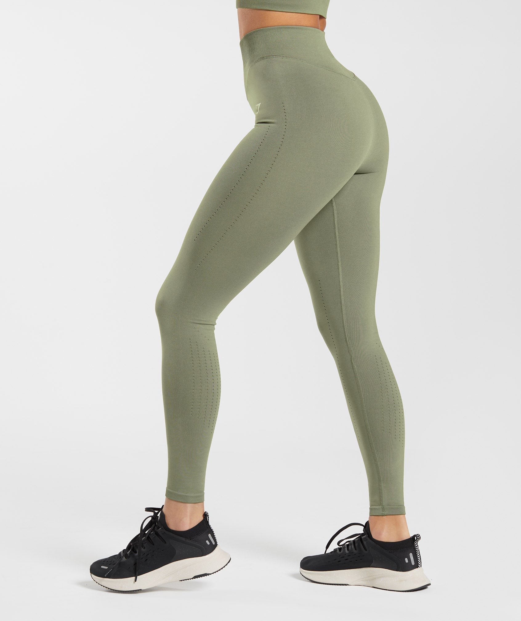 Sweat Seamless Leggings in Dusty Olive - view 5