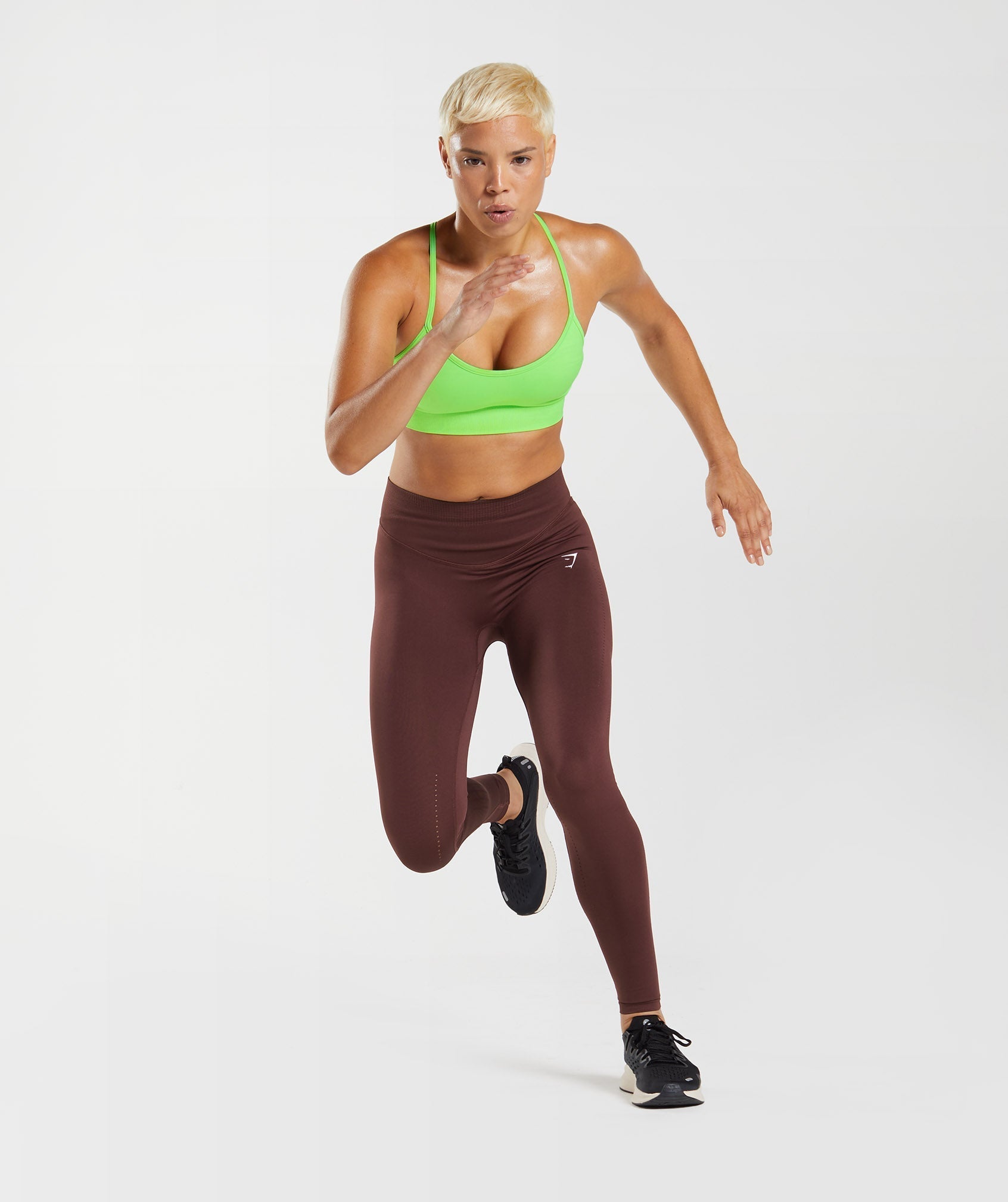 Sweat Seamless Sculpt Leggings in Baked Maroon - view 4