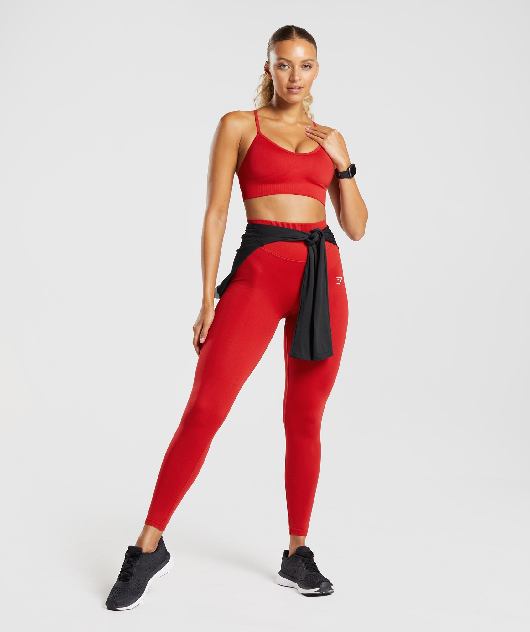 Sweat Seamless Sports Bra in Salsa Red - view 4