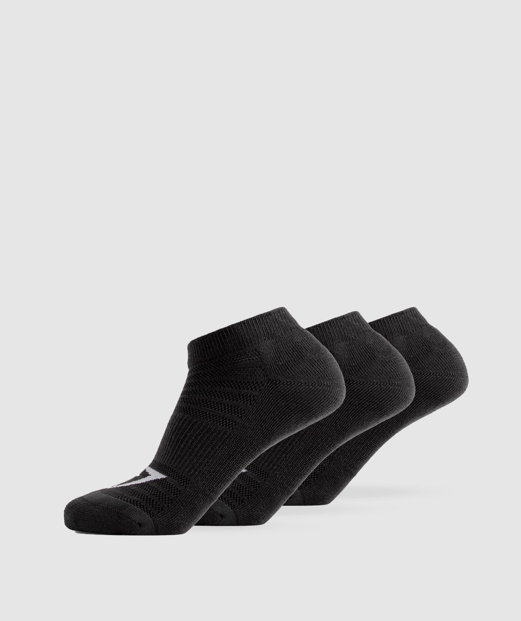 Gymshark Woven Tab Sneaker Socks 3pk - Black