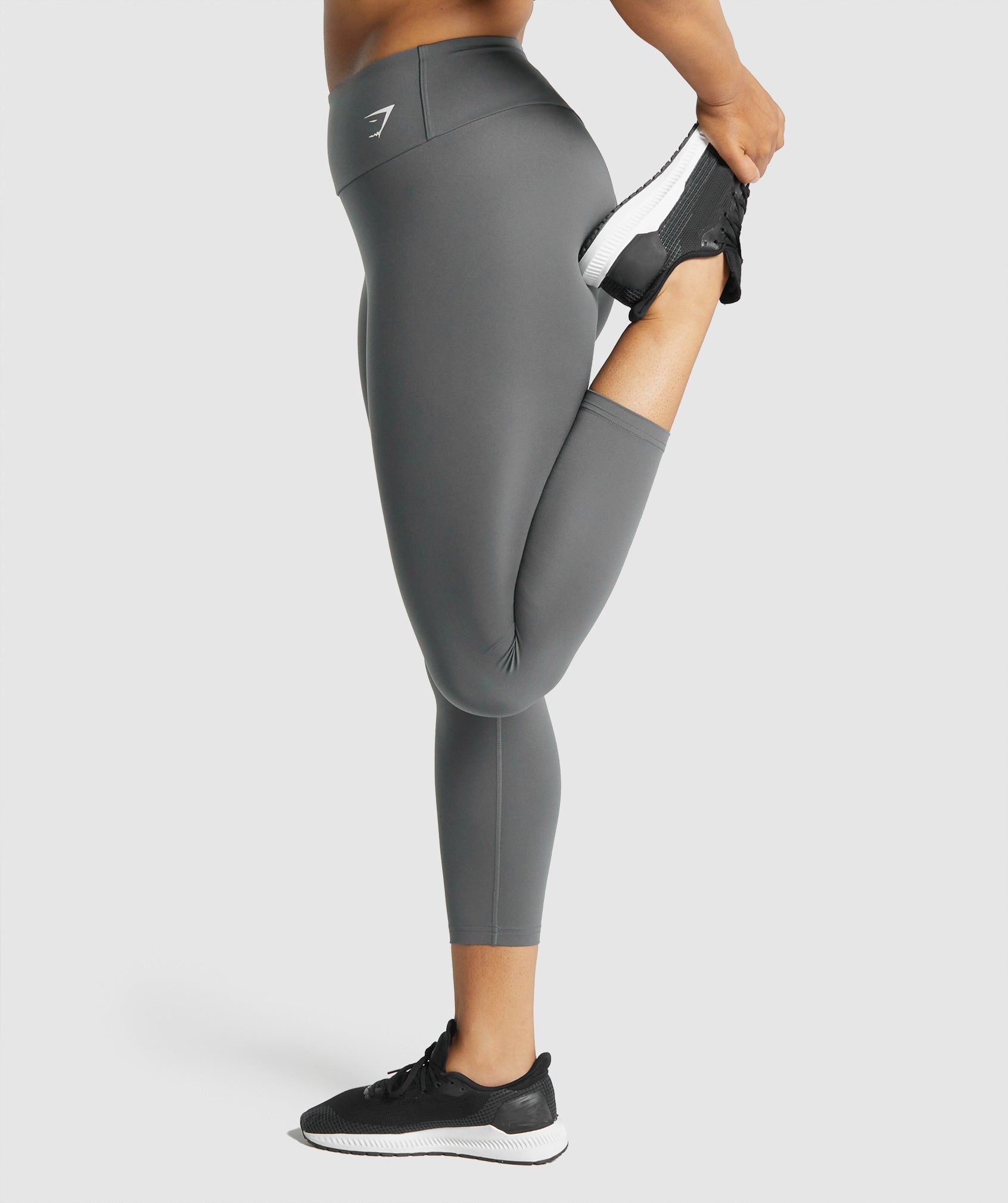 Gymshark Speed High Waisted Graphic Leggings, Charcoal Grey, Small