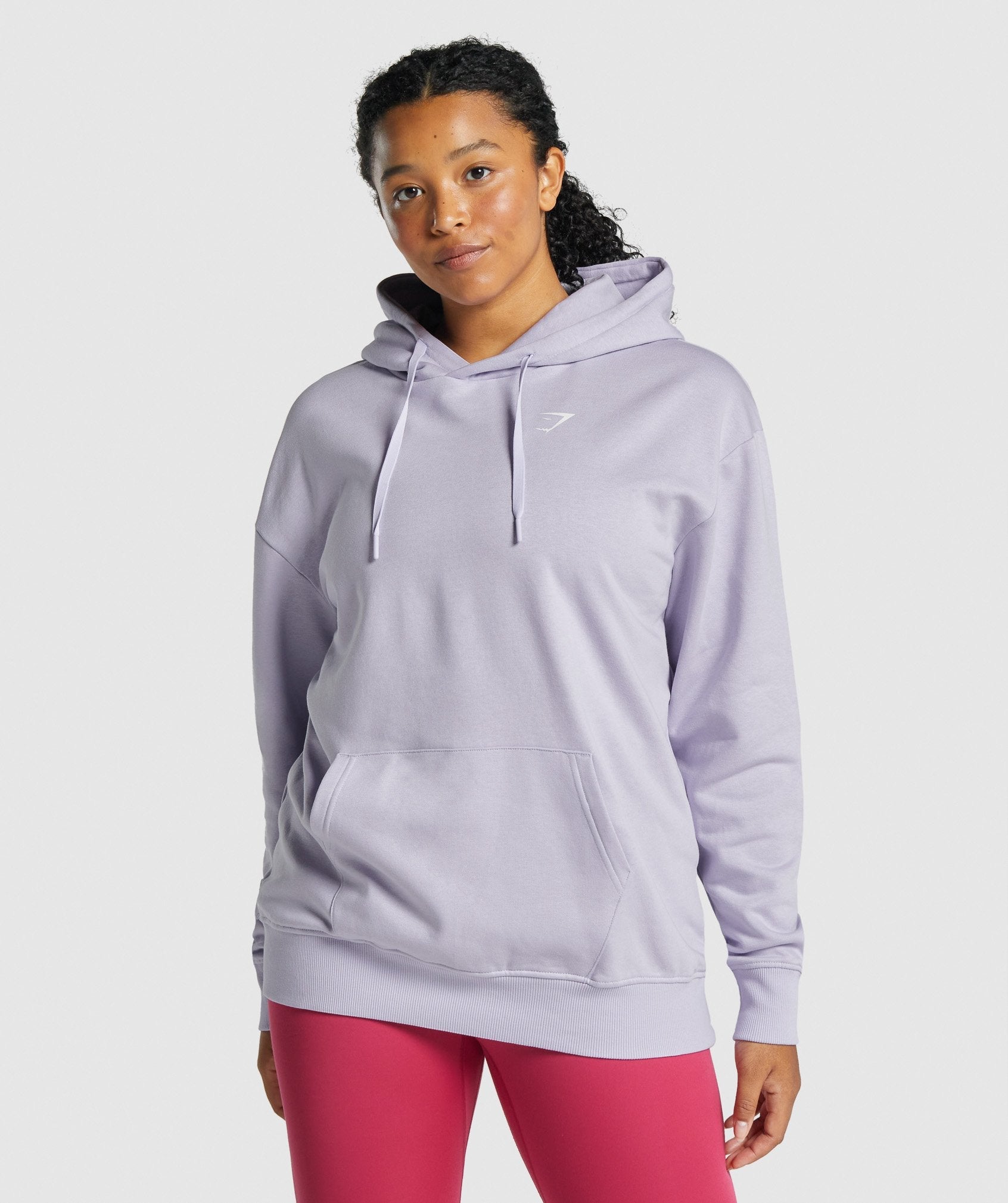 Gymshark Training Oversized Fleece Hoodie - Washed Mauve