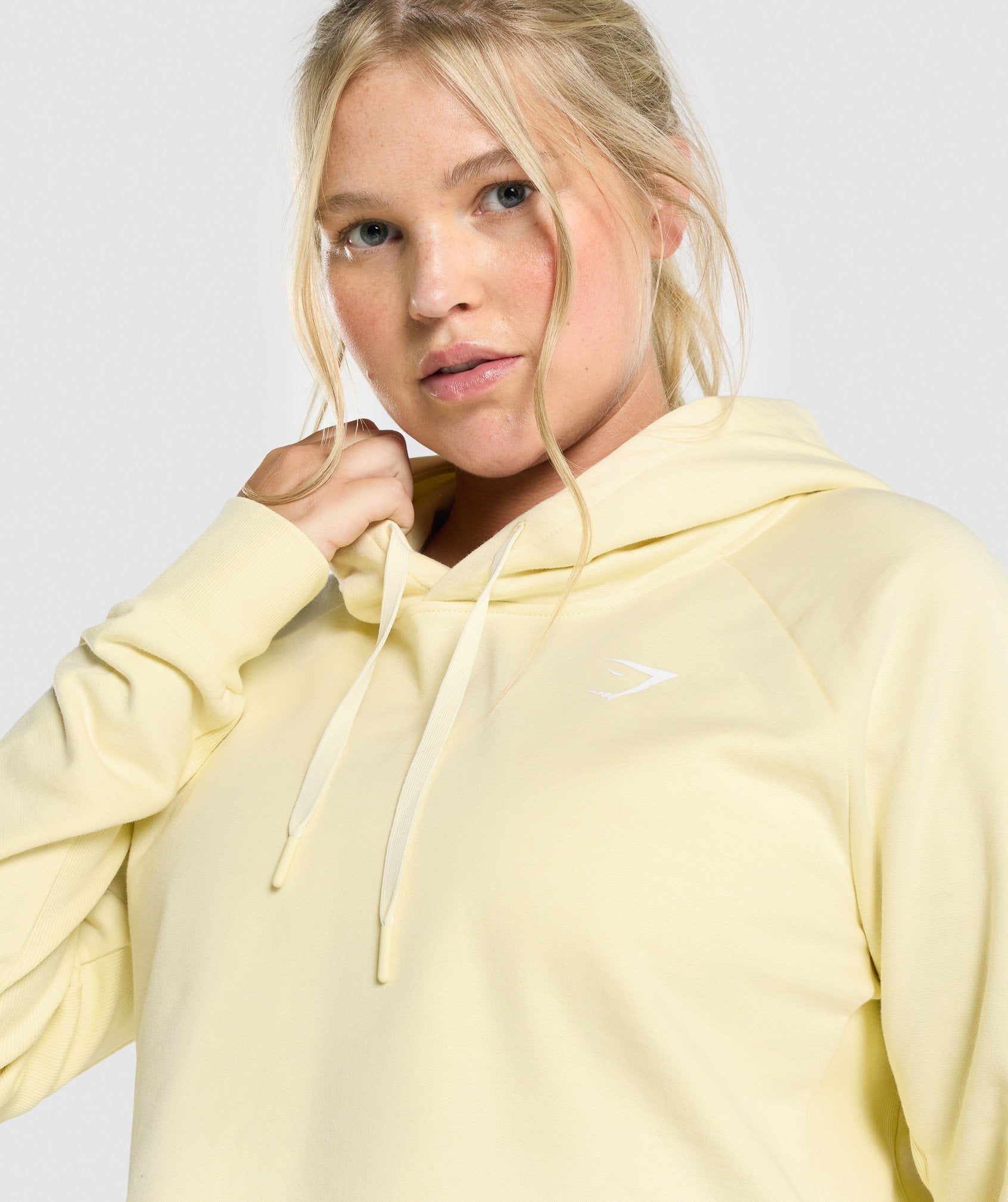 Training Cropped Hoodie in Light Yellow - view 5