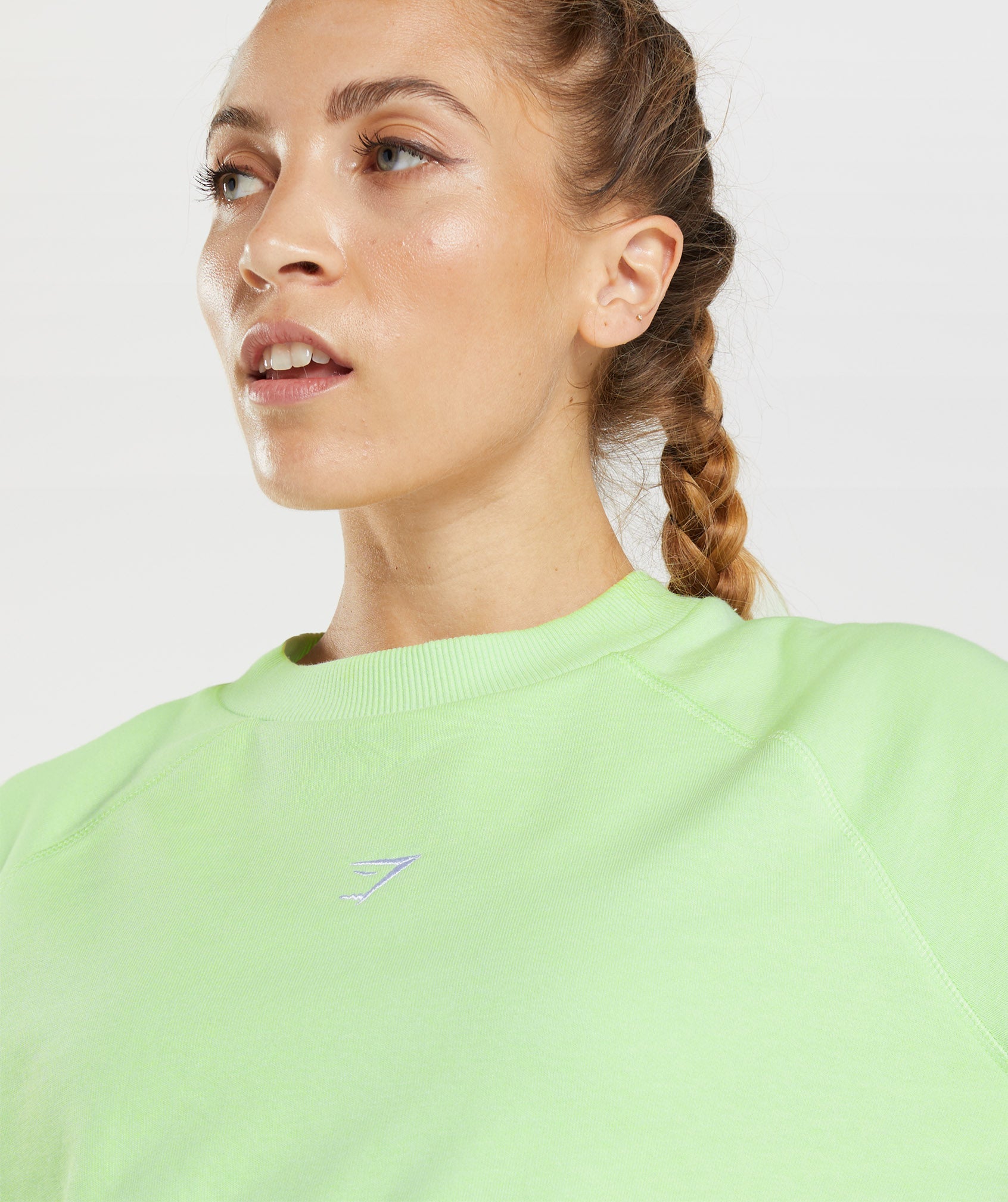 Gymshark Training Cropped Sweater - Tropic Green