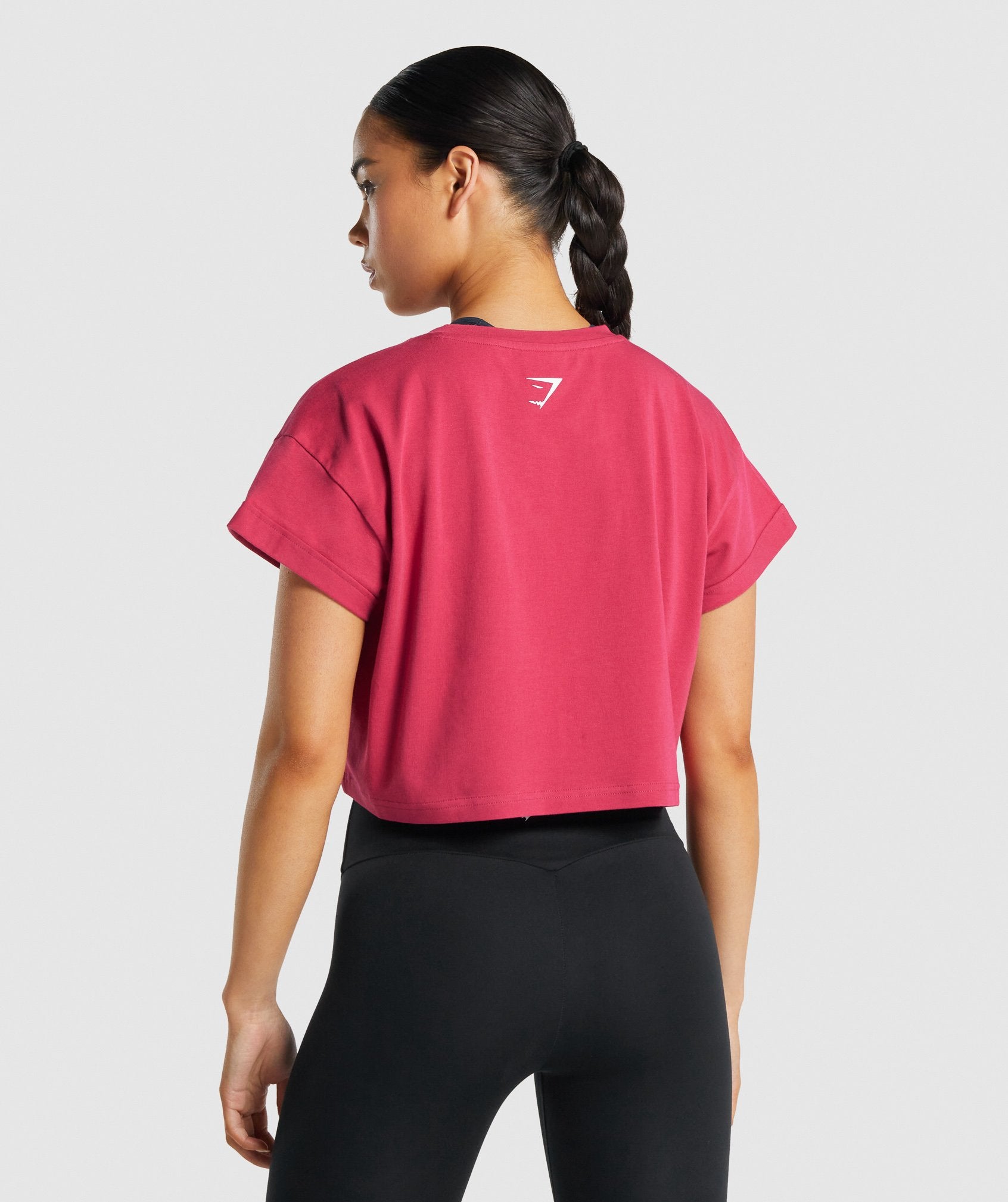 Fraction Crop Top in Pink