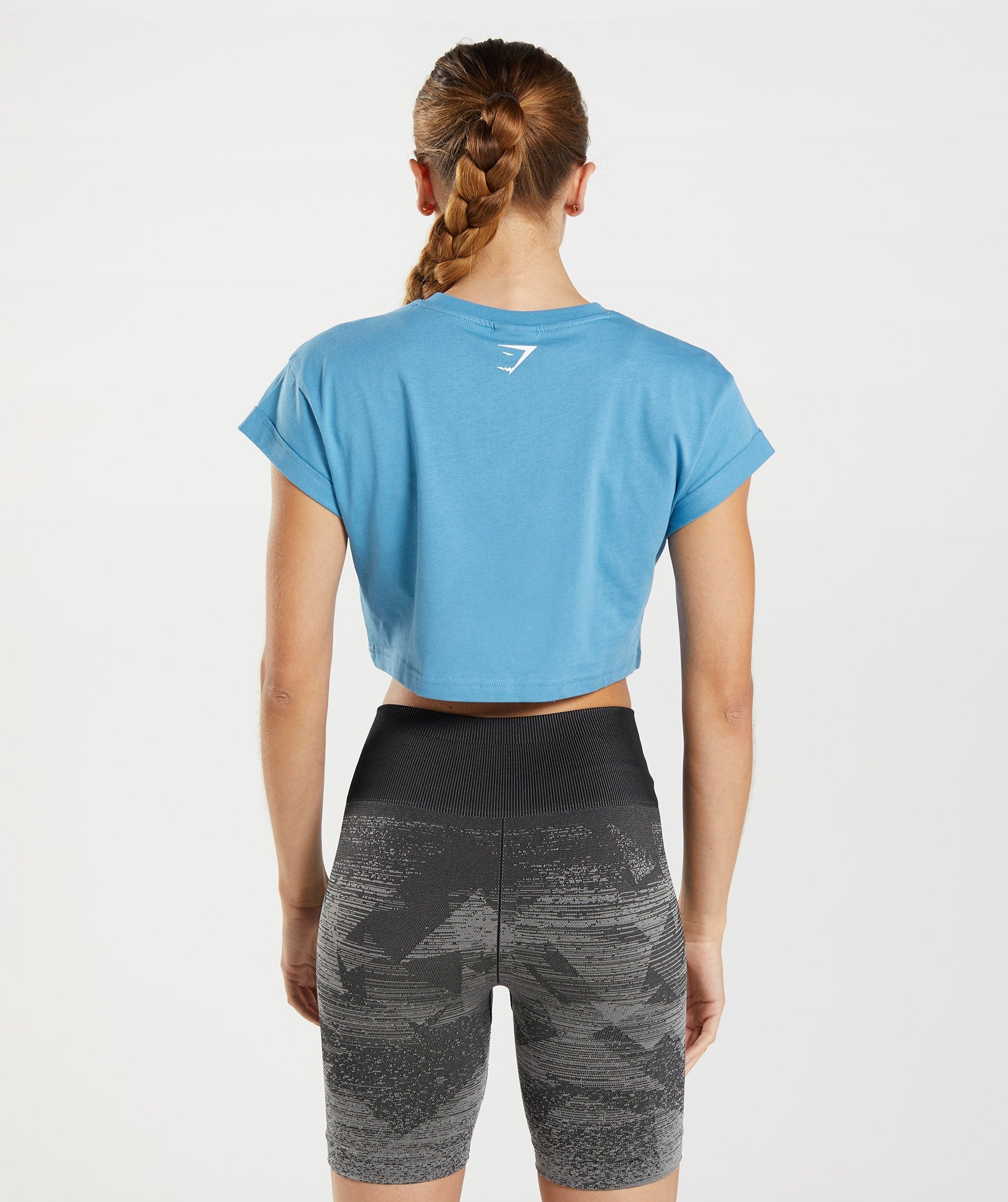 Fraction Crop Top in Coastal Blue - view 2