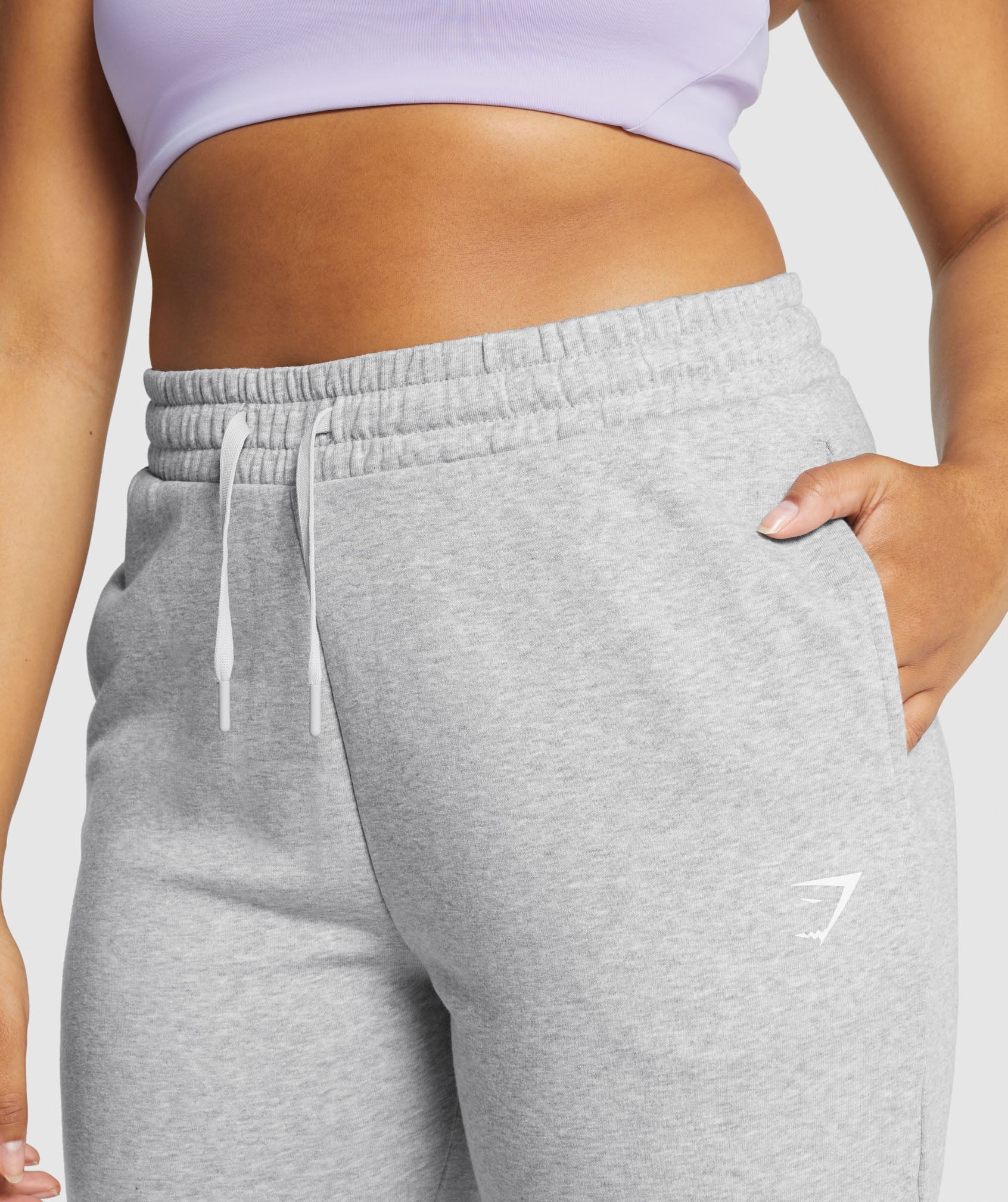 Gymshark I Heart Gym Joggers - Light Grey Core Marl