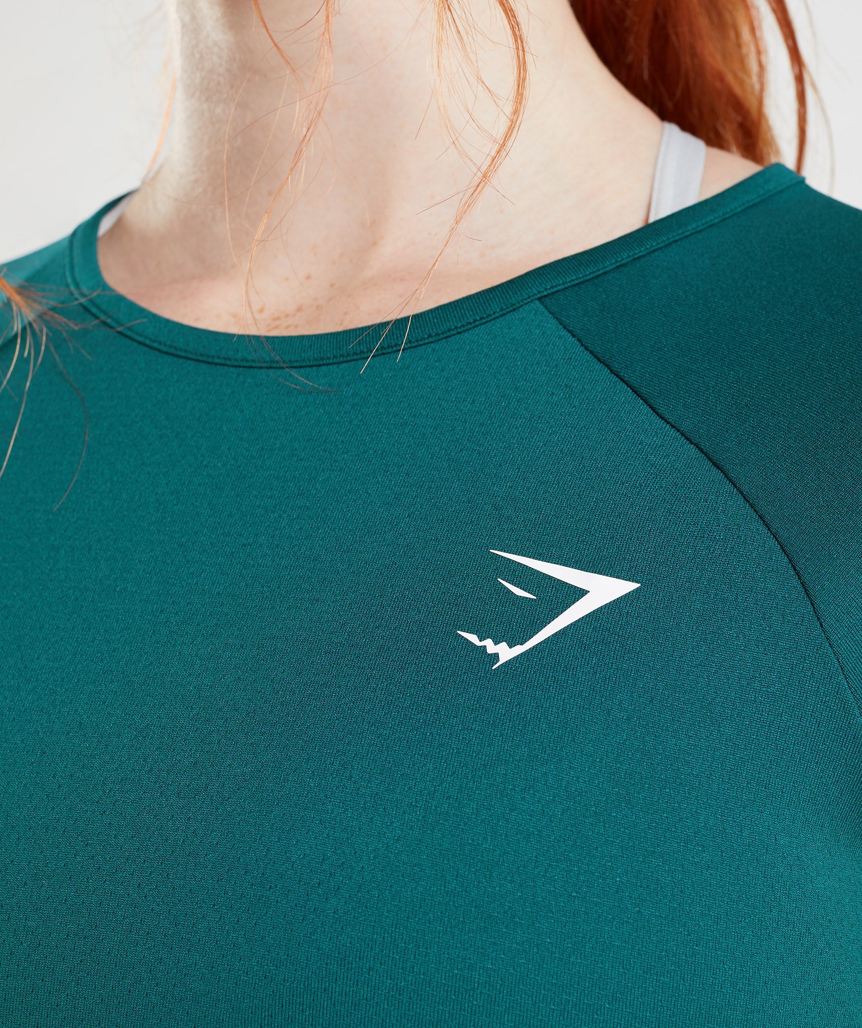 Training Long Sleeve Crop Top in Winter Teal - view 4