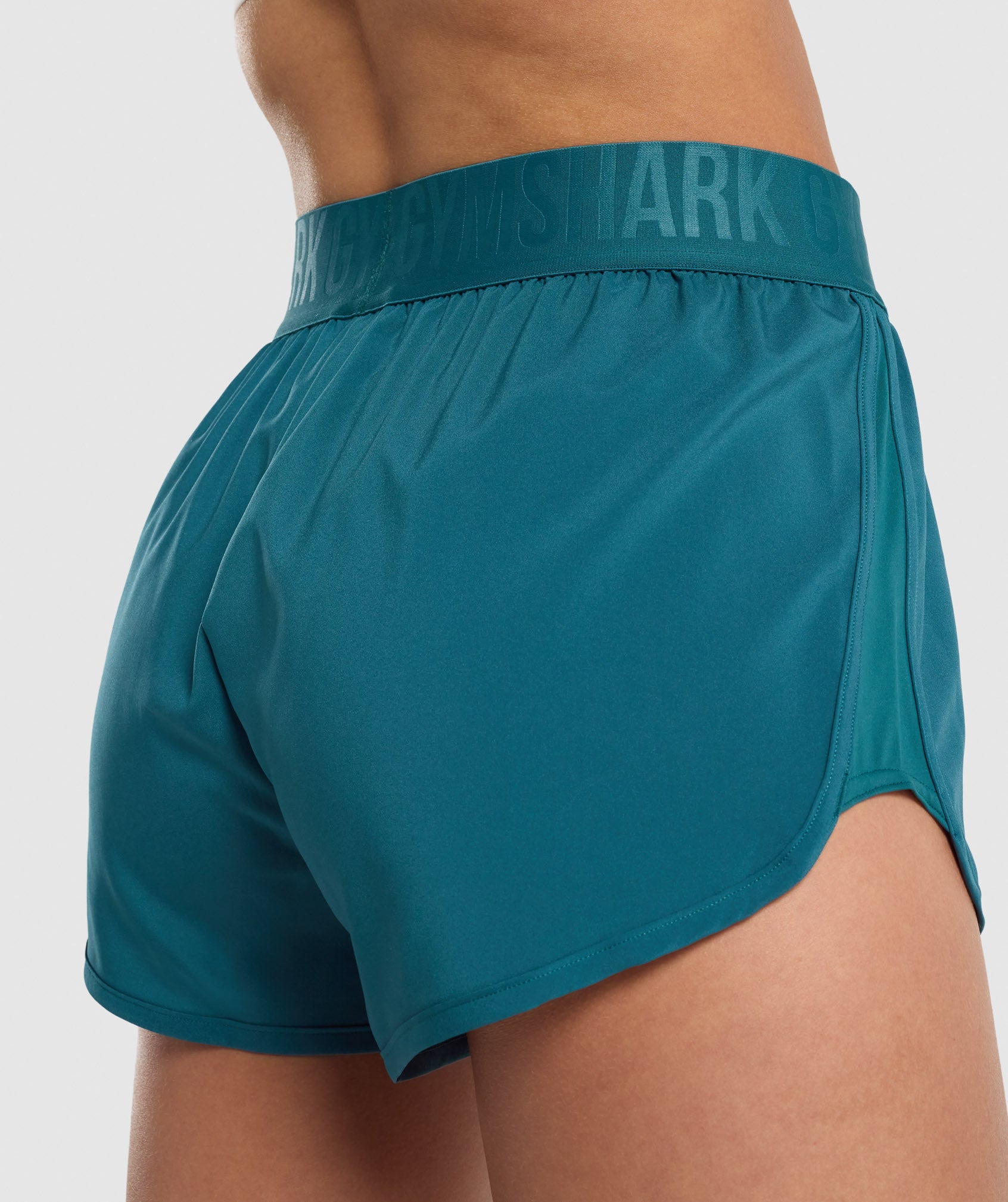 Gymshark Shorts Damen XL blau Training lose Passform Shorts sportliches  Training