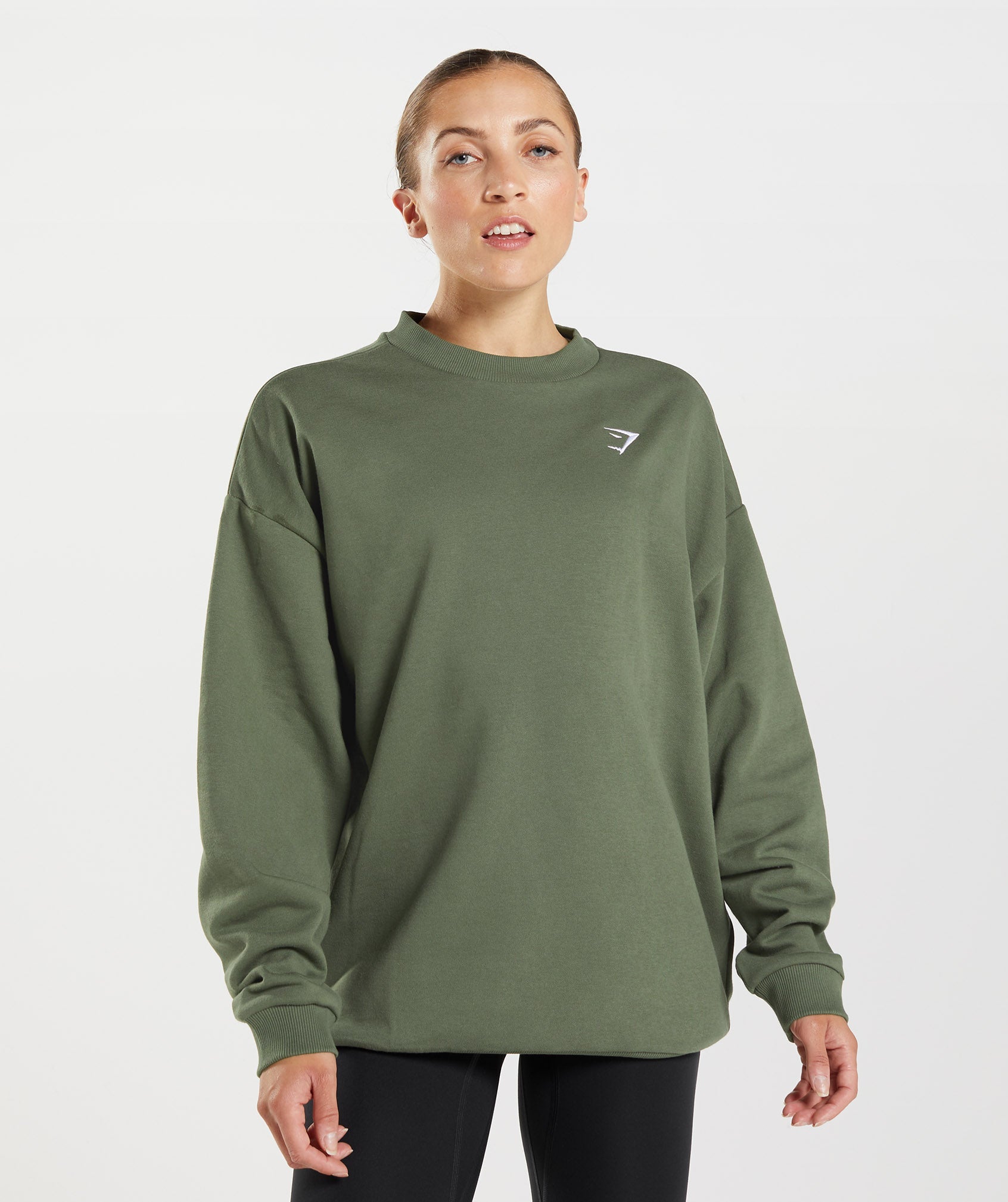 Training Oversized Sweatshirt in Core Olive - view 1