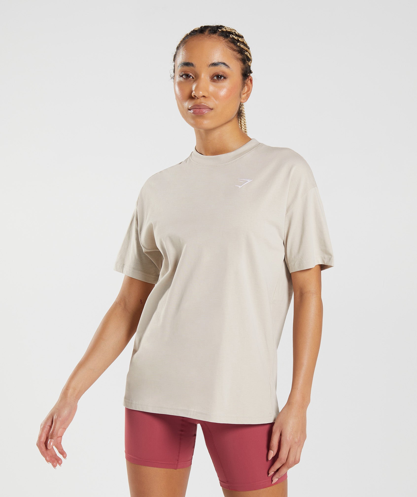 Training Oversized T-Shirt in Pebble Grey - view 1