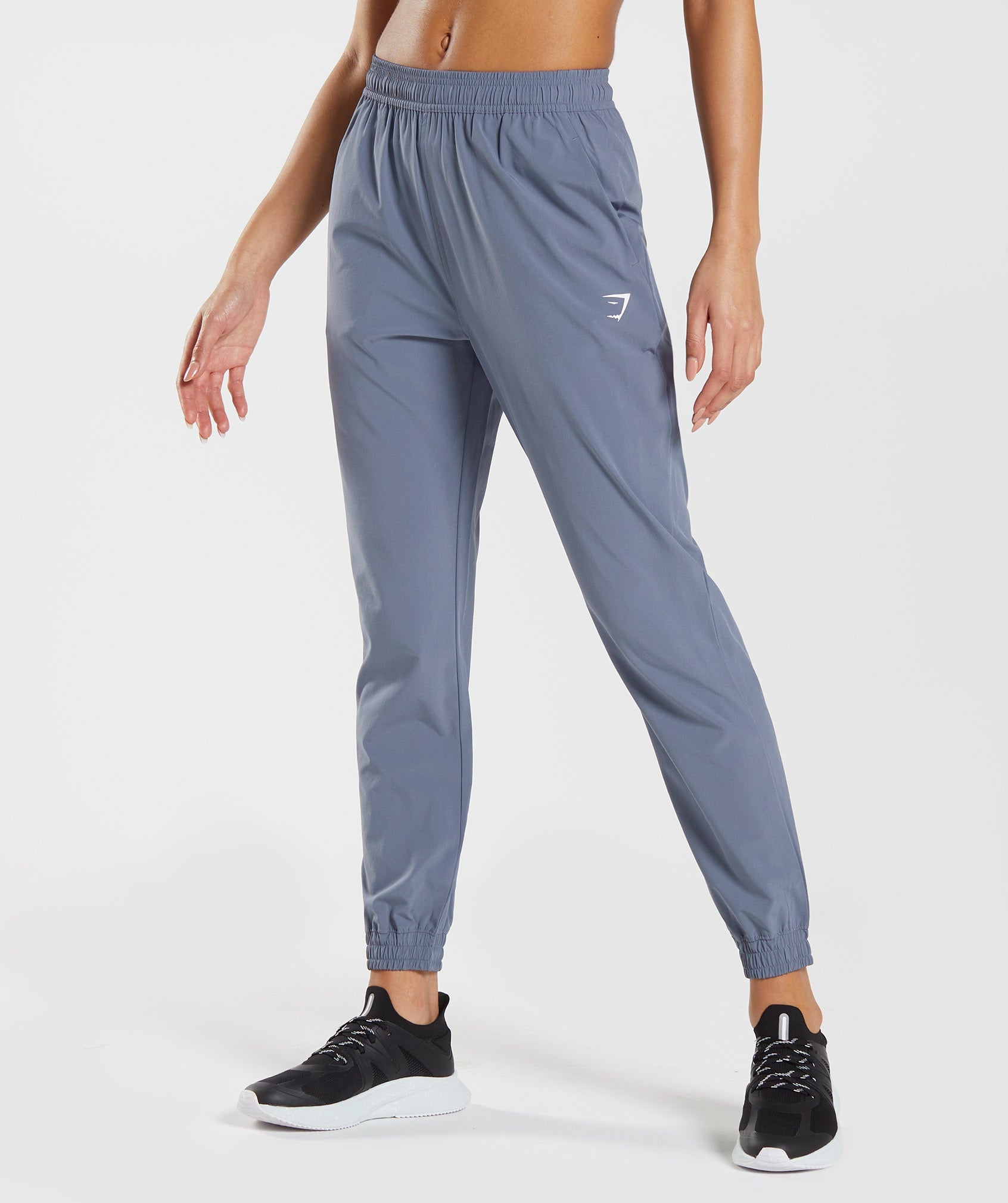 Gymshark High Waisted Drawstring Joggers Pants Cuffed Sweatpants