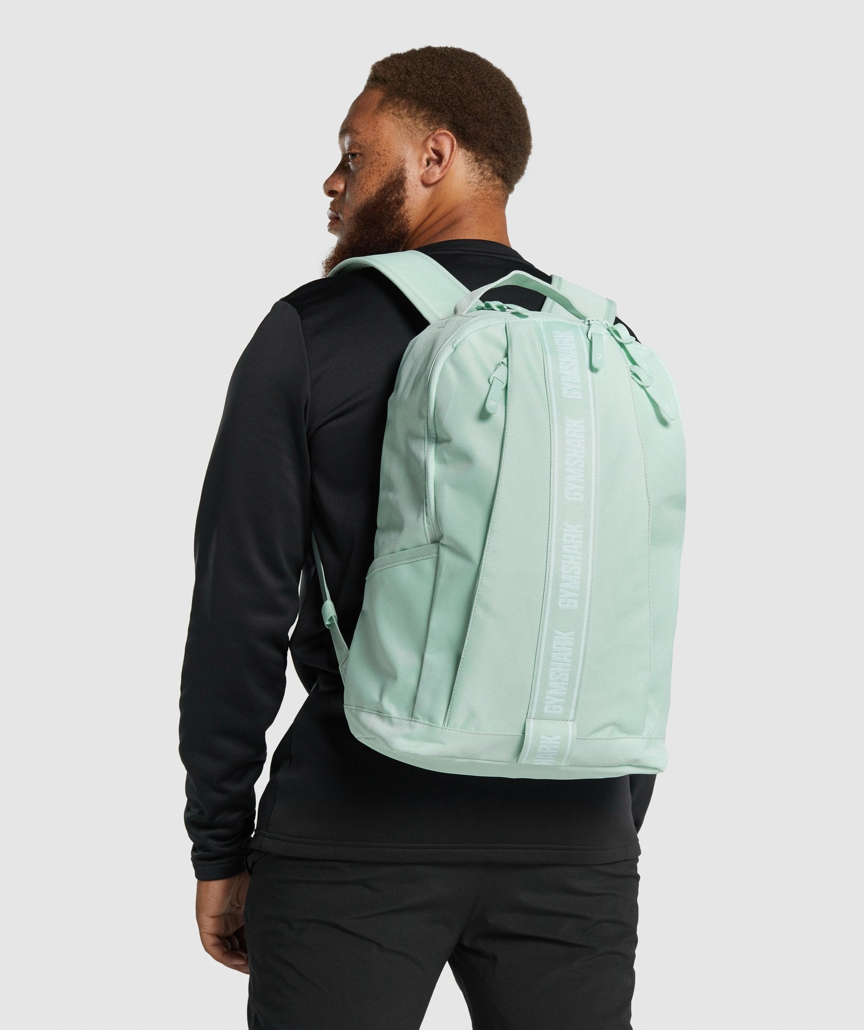 Taped Logo Backpack in Light Green - view 1