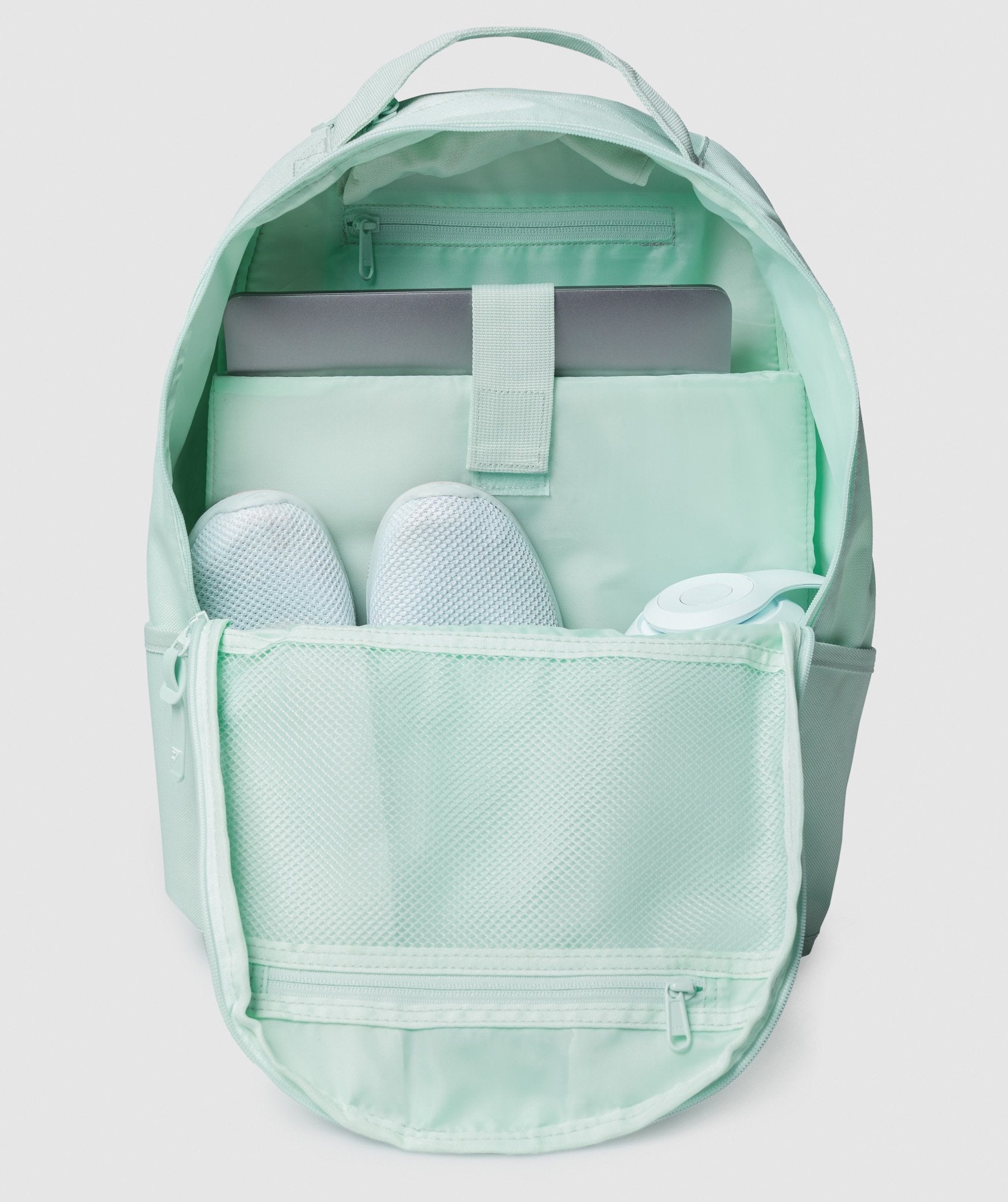 Taped Logo Backpack in Light Green - view 5