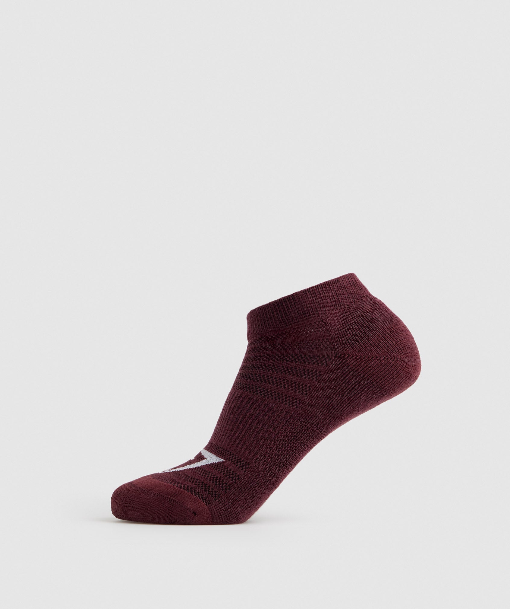 Ankle Socks 3pk in Baked Maroon/Sweet Pink/White - view 5