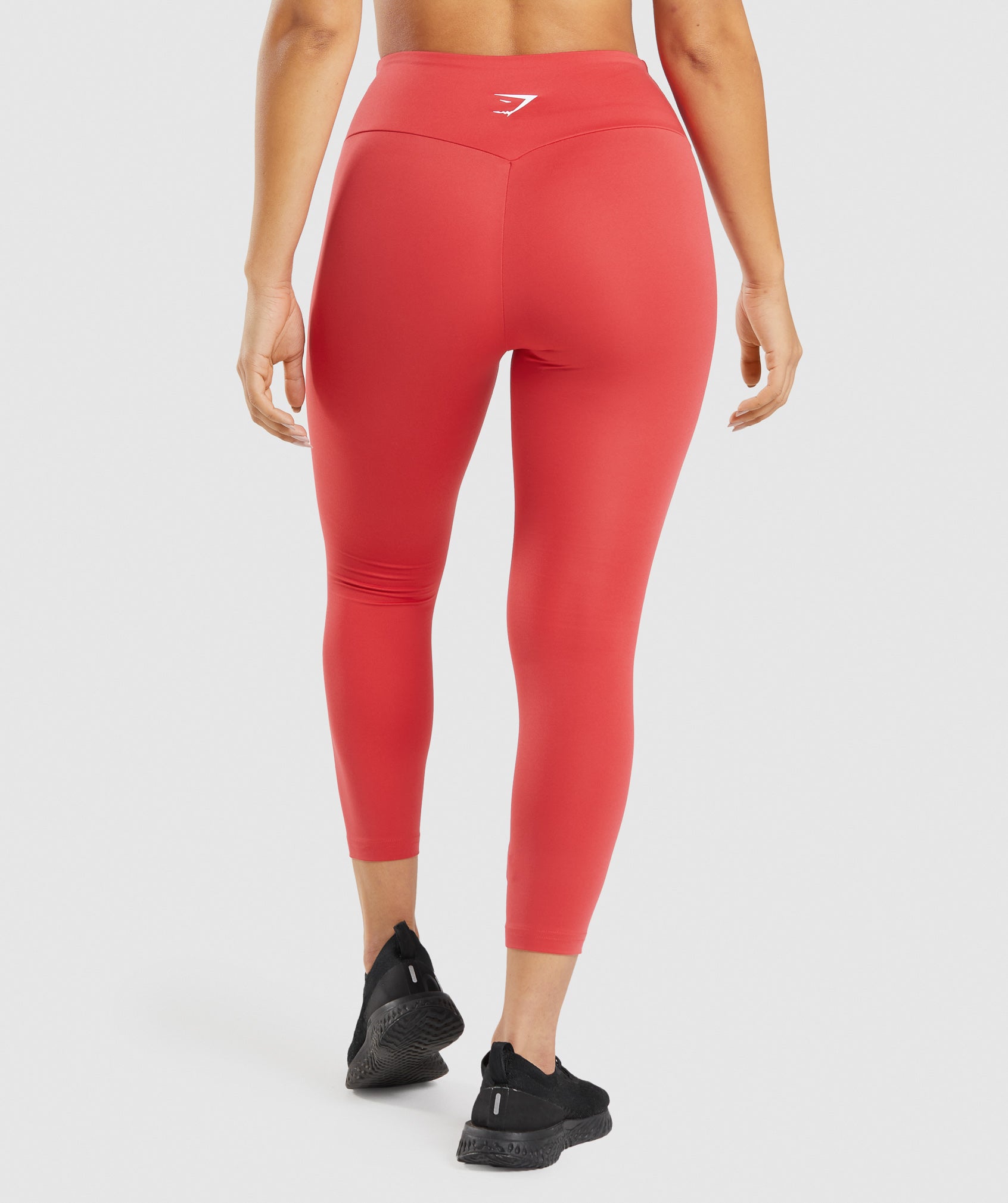 High Rise Full-length Legging in Crocodile Takara Shine - Ruby Red