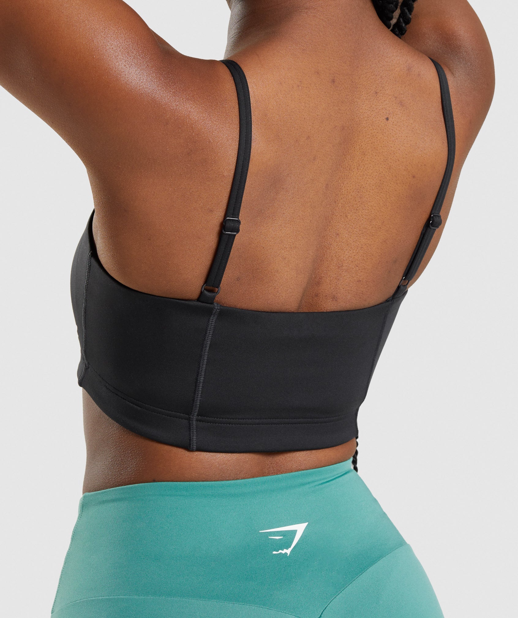 Gymshark Apex Limit Seamless Ruched Sports Bra - Black/Washed