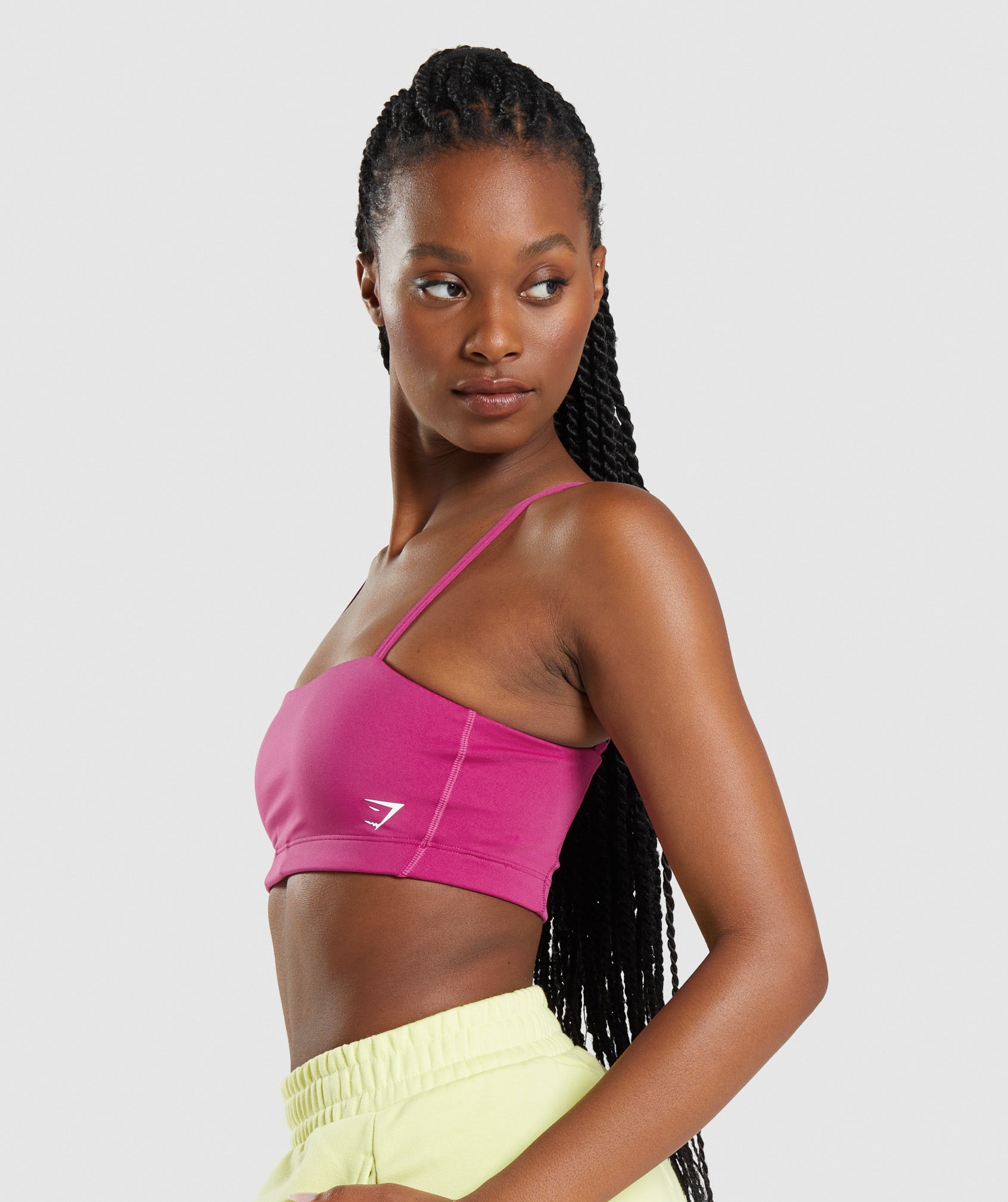 Gymshark Strike Sports Bra - Black/Dragon Pink/Alpine Green