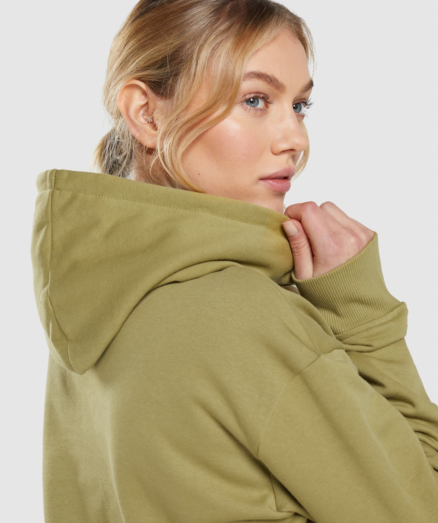 ASOS DESIGN oversized hoodie In green faux fur