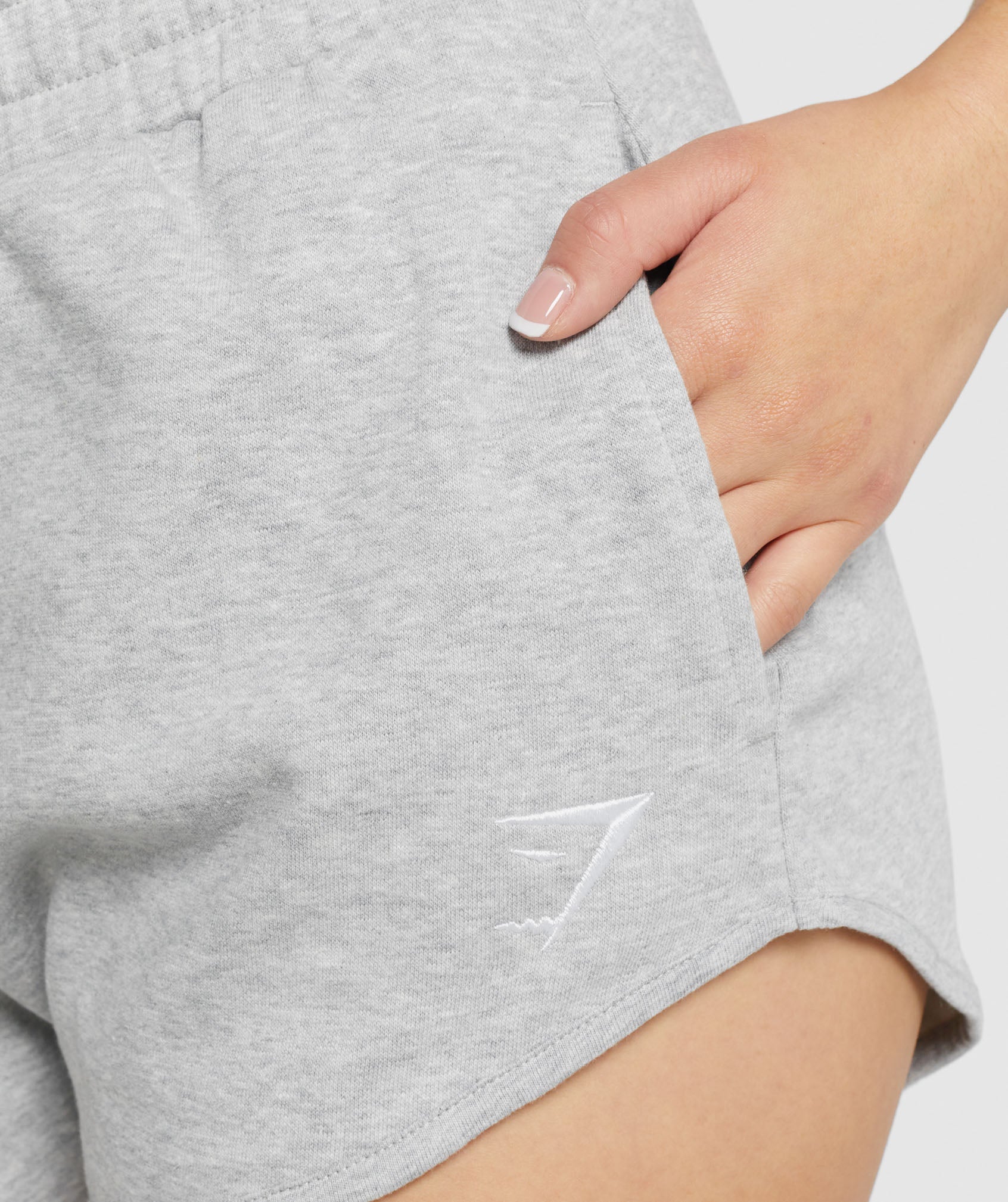 Training Sweat Shorts in Light Grey Marl