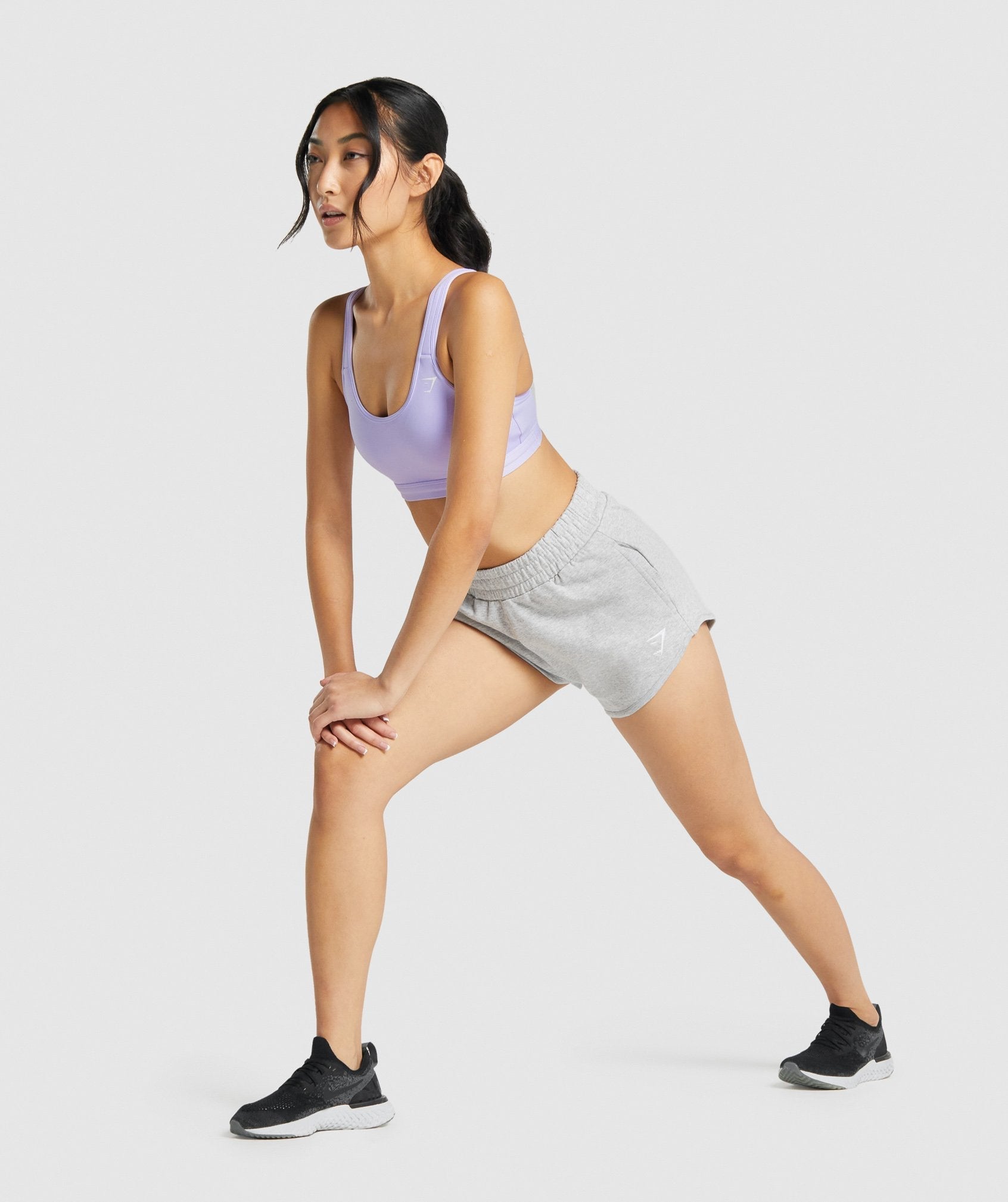 Training Sweat Shorts in Light Grey Marl - view 4