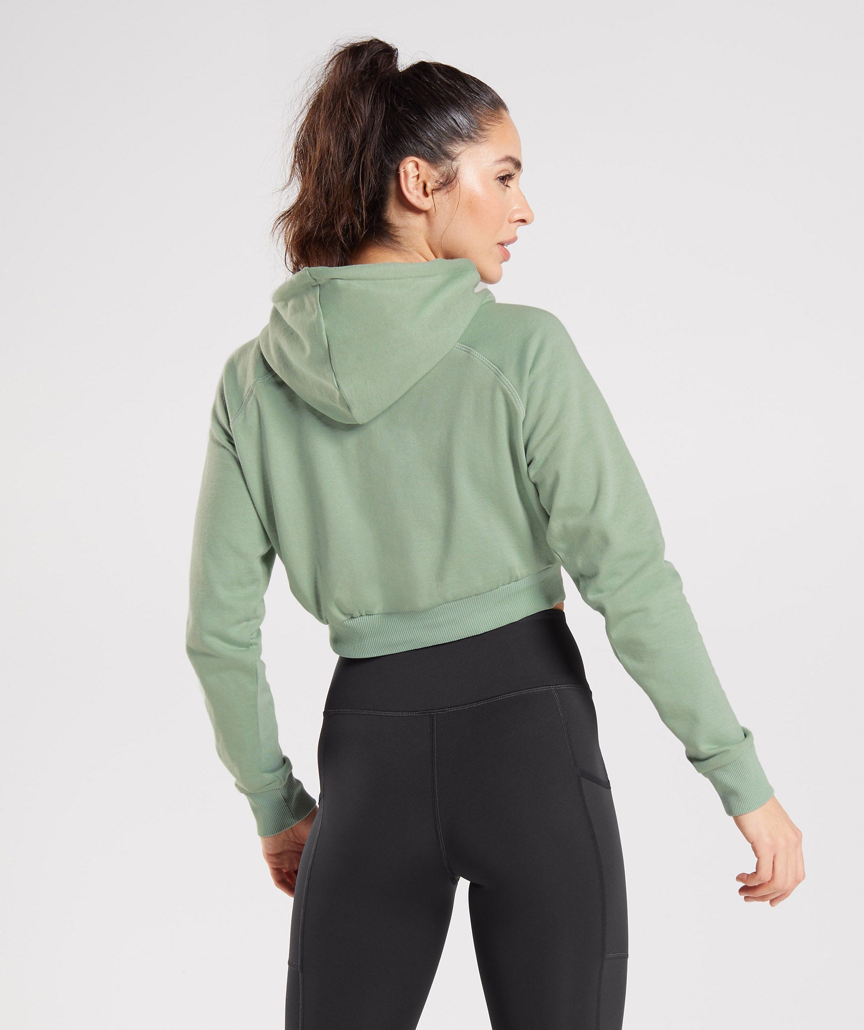 Gymshark cropped Solace Sweater Khaki Medium NWT New With Tags