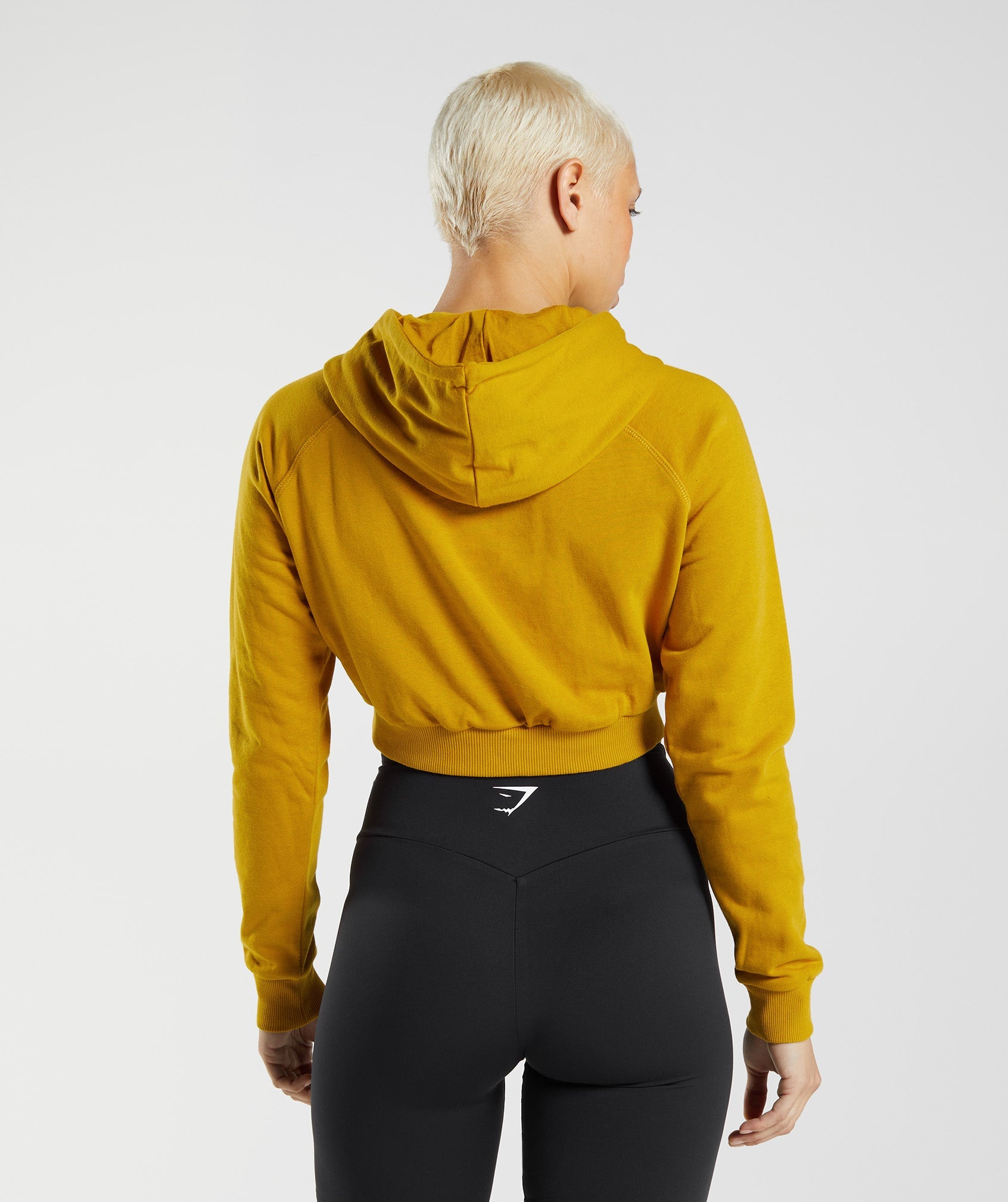 Training Cropped Hoodie in Turmeric Yellow - view 2