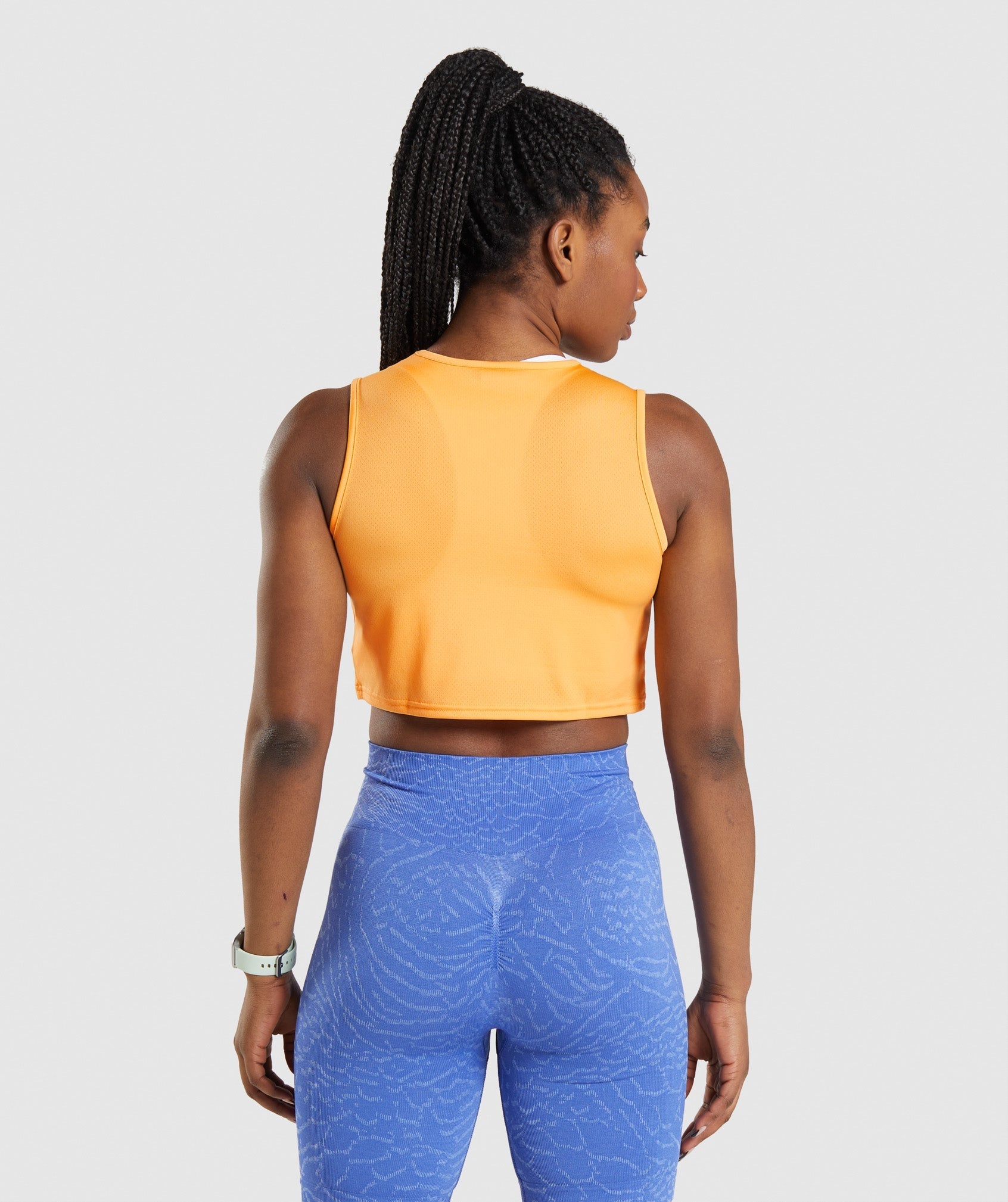 Training Crop Tank in Apricot Orange - view 2