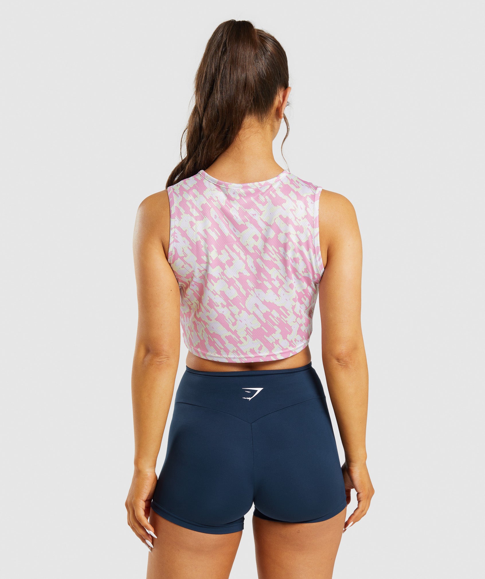 Training Crop Tank in Pink Print - view 2