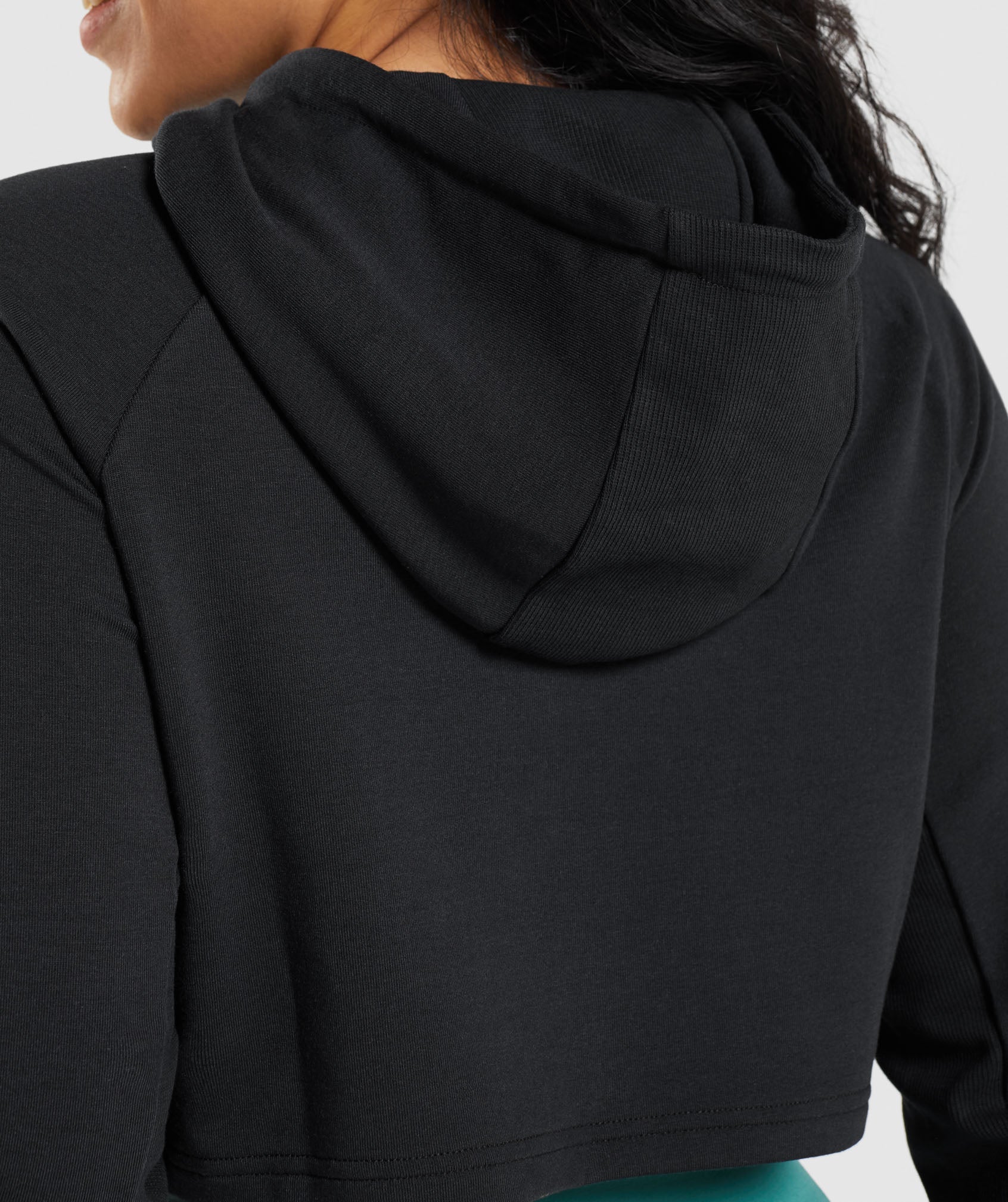 Training Cropped Hoodie in Black - view 6