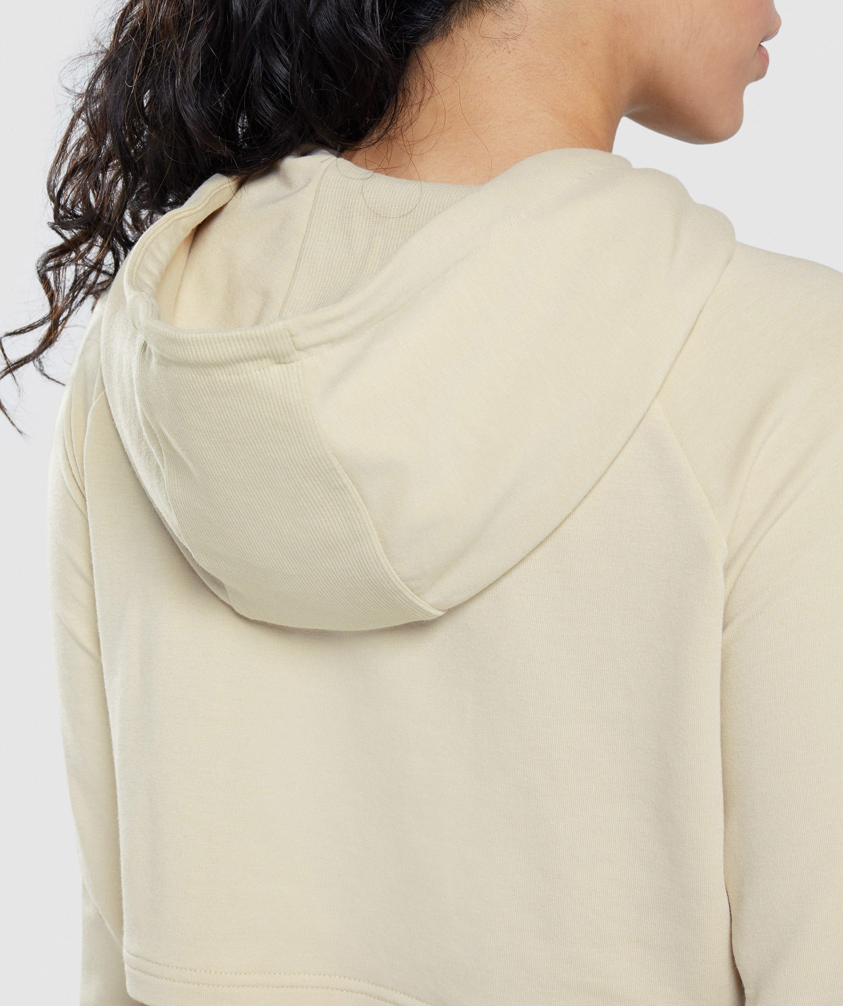 Training Cropped Hoodie in Vanilla Brown - view 5